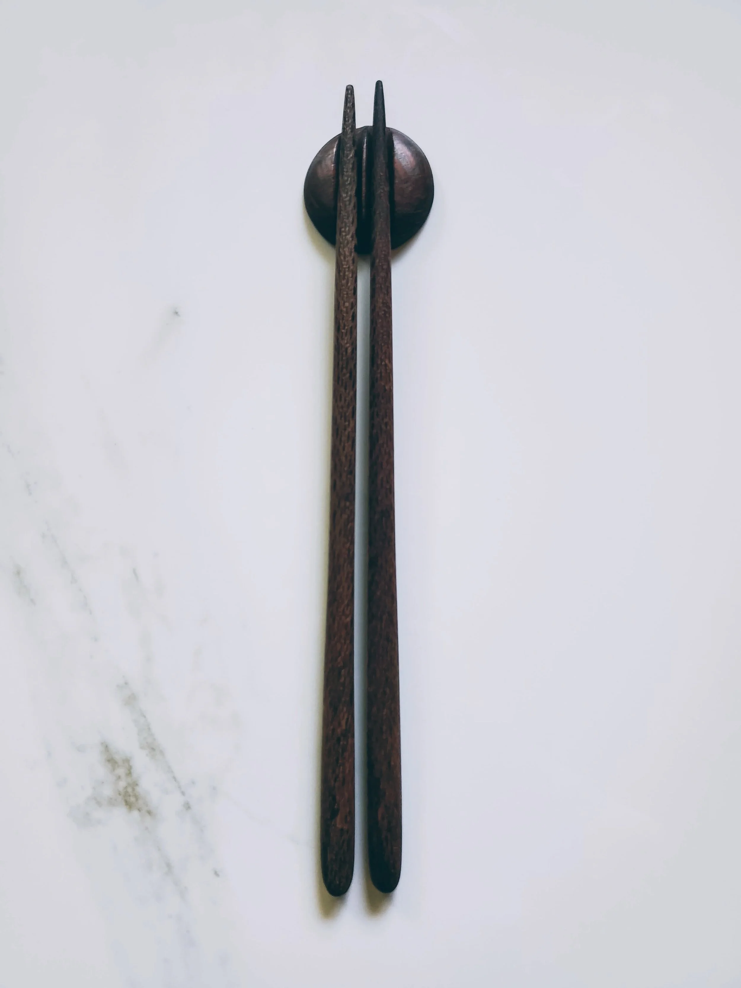 Handcrafted Macadamia Nut Wood Chopsticks with Pouch - Single Set
