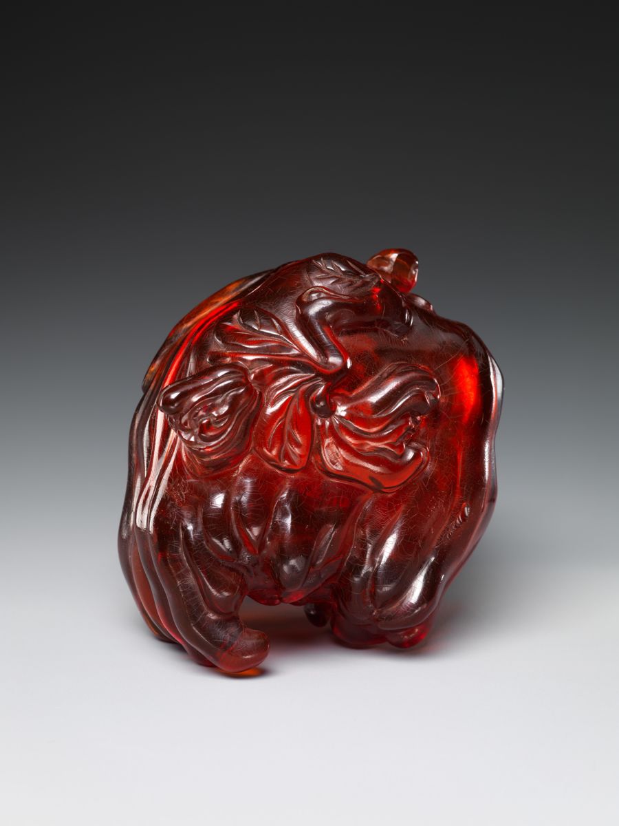 Amber Buddha's Hand Container