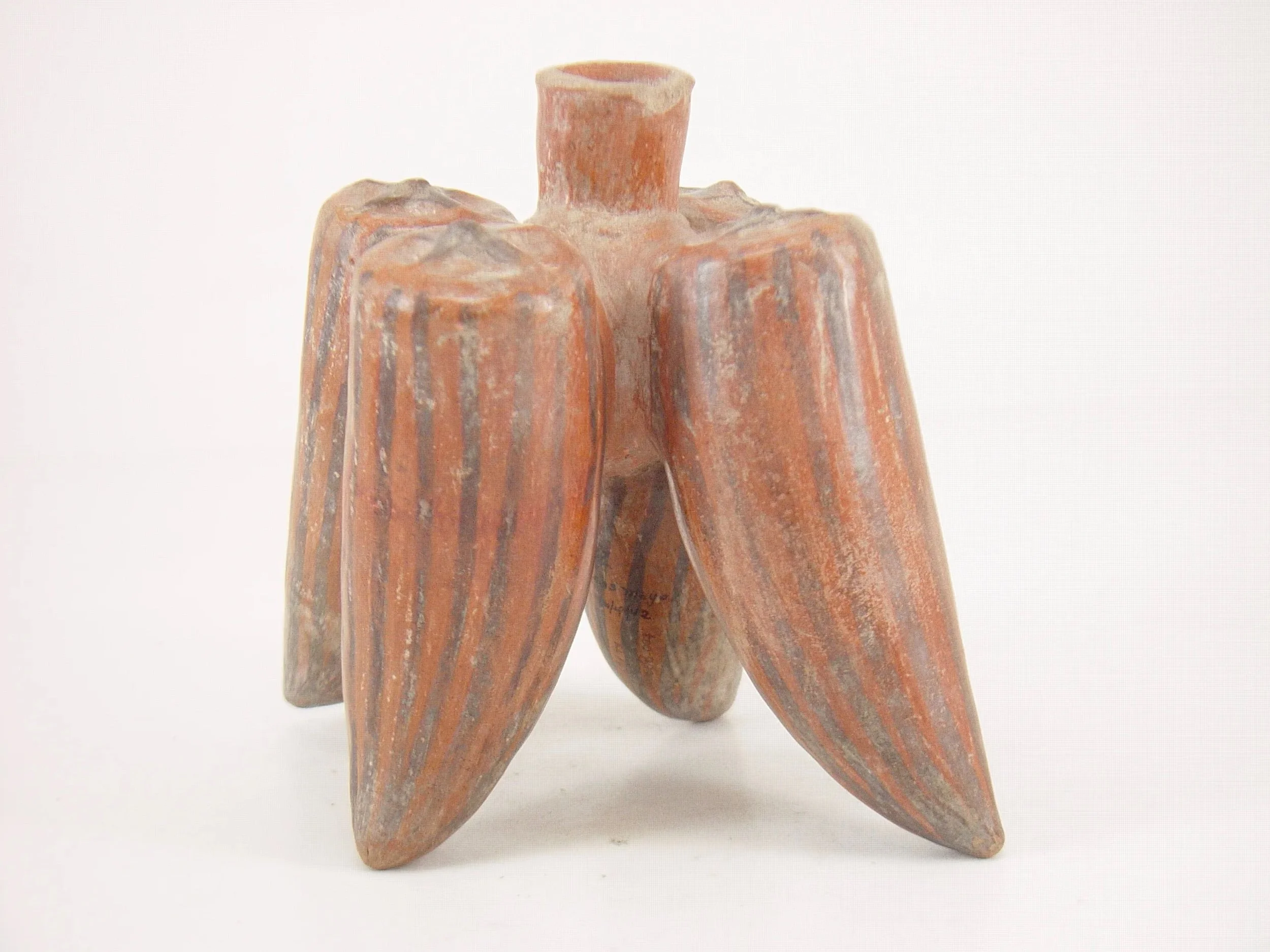 Northern Huari sculptural ceramic bottle from the Jequetepeque Valley, North Coast of Peru.