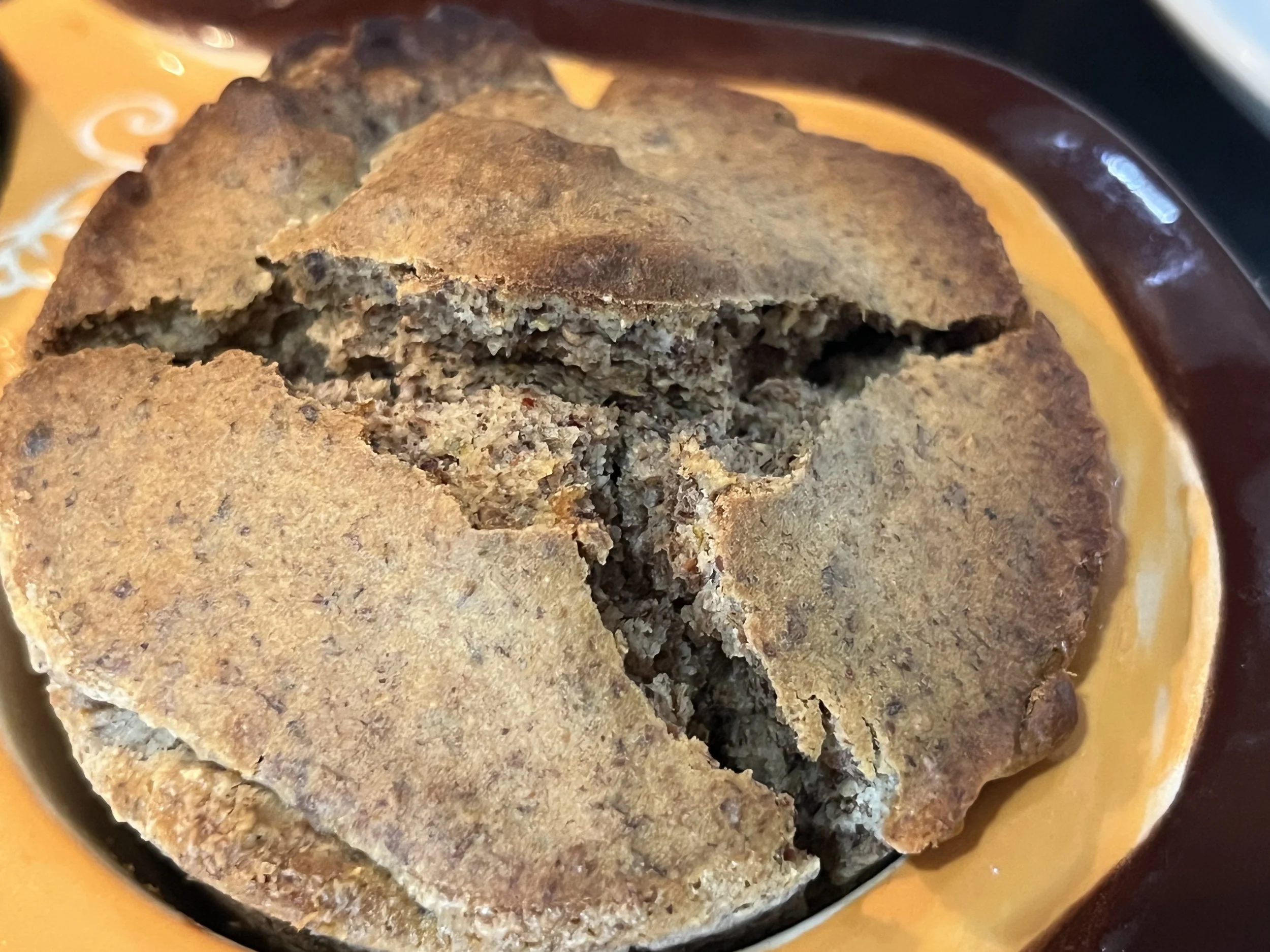 Orange & Dock Seed muffins. Wild foraged dock seeds have a roasted nut flavor that blends well with honey and citrus.