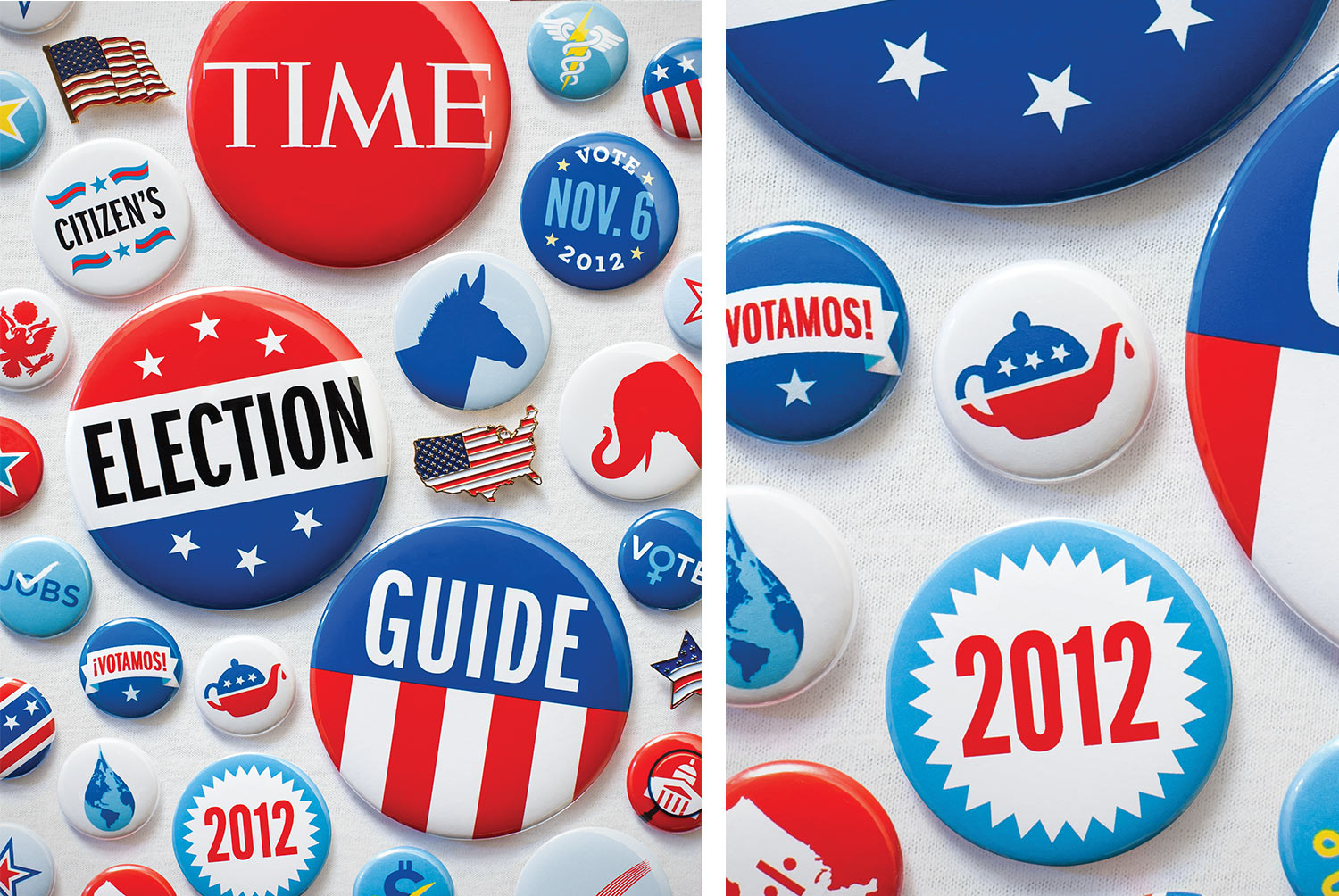   2012 Election Guide.&nbsp; Time Magazine , Art Director:&nbsp;D.W. Pine  
