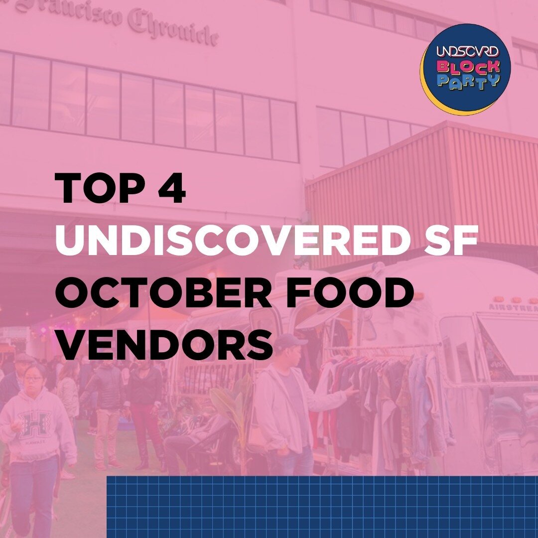 🍽️ A big congrats to all of the amazing food vendors that joined us for our last market! @undiscoveredsf was a big #foodie fest 🤤 

*drumroll please* 🥁 Here's our list of our TOP 4 FOOD VENDORS!

🌯 @SenorSisig

🧑🏽&zwj;🍳 @street.stix

🍠 @UbeAr