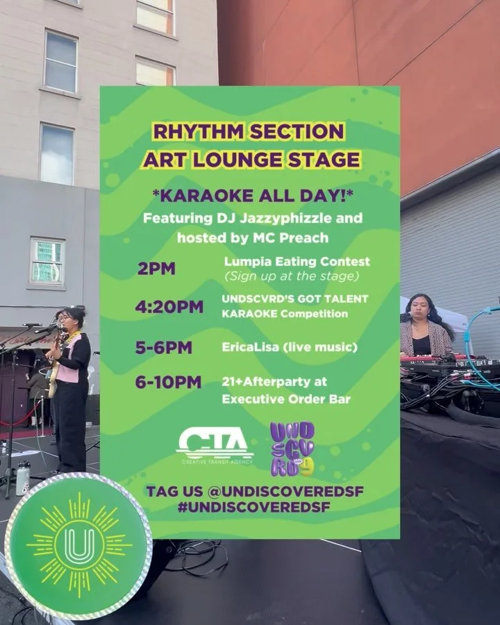 On JESSIE WEST we got RHYTHM 🎤In partnership with one of our sponsors, @rhythmsectionoak , curated by @creativetransitagency 

Rhythm Section Art Lounge is a bespoke arts and events venue located in Oakland&rsquo;s creative hub, Artthaus Studios, ov