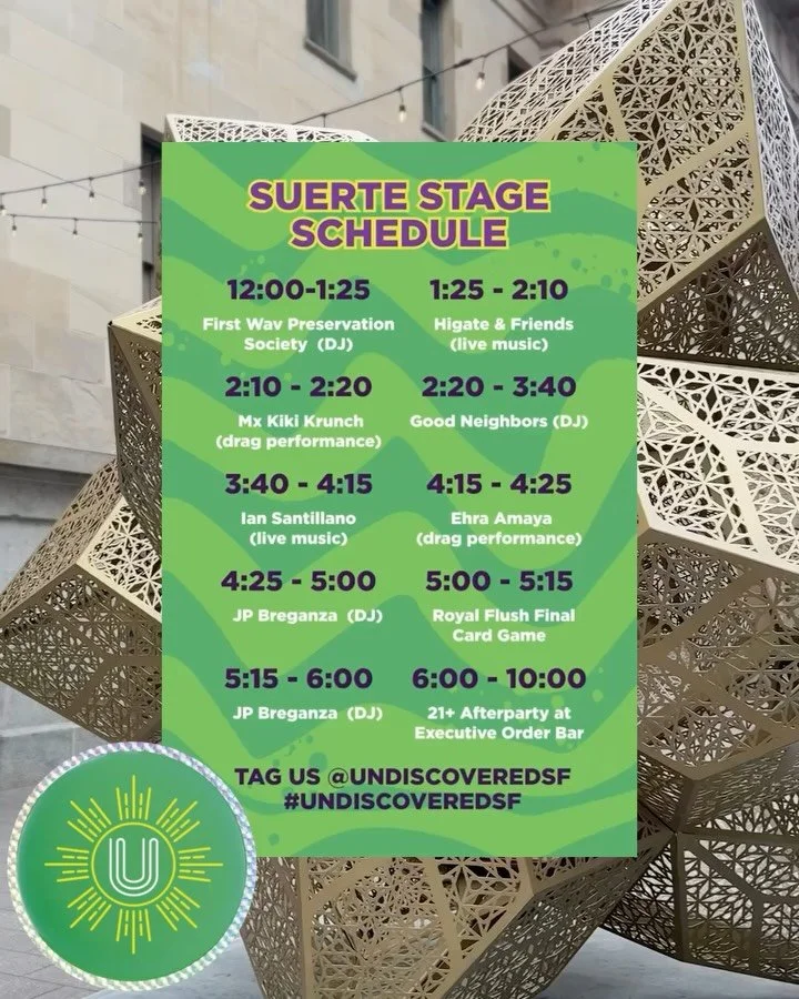 We&rsquo;re back at the @mintplazasf where the first UNDISCOVERED took place.  Discover the hidden gem nestled next to an iconic National Historic Landmark of San Francisco where we&rsquo;ll have a great line up of live music &amp; performance acts a