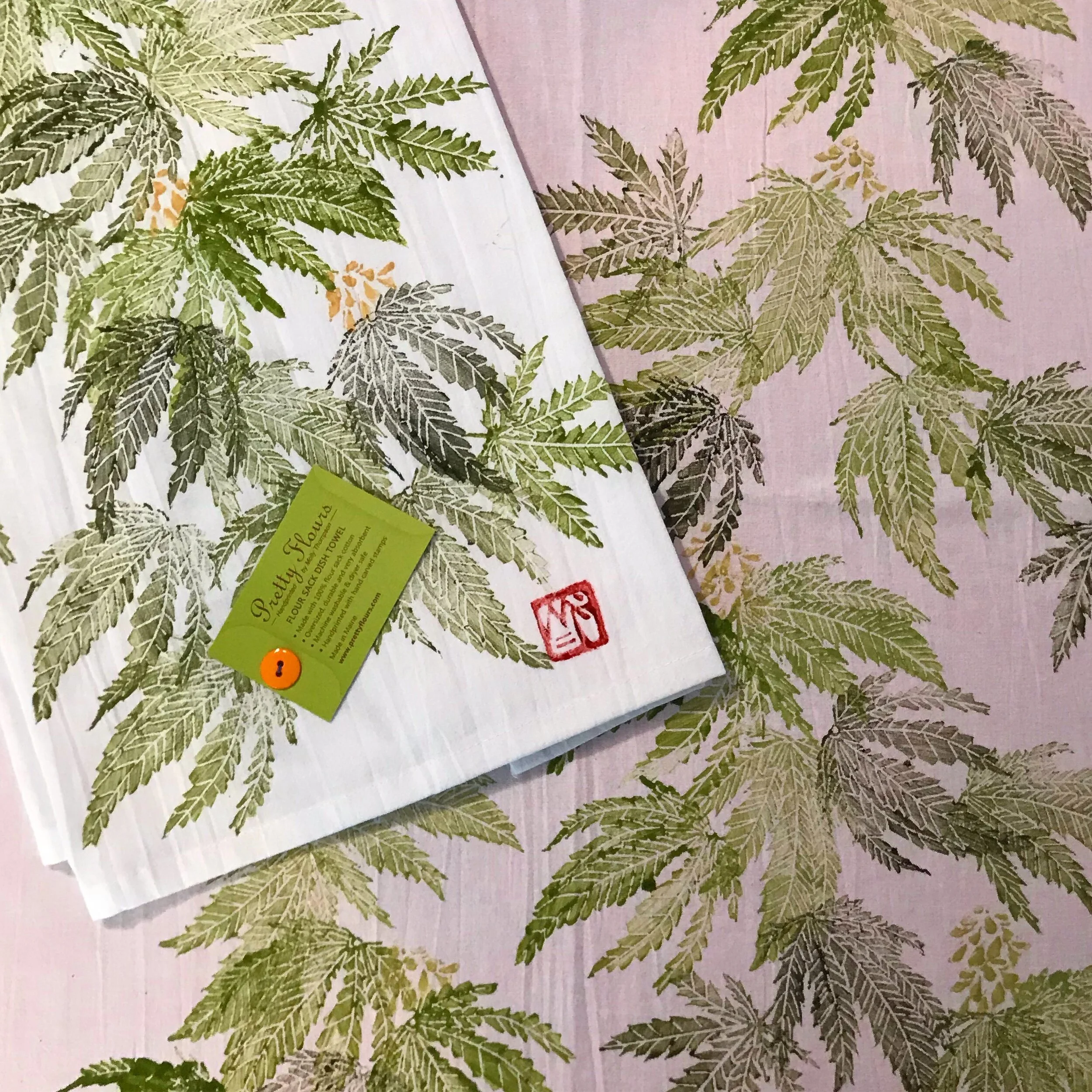 Cannabis Flour Sack Dish Towel