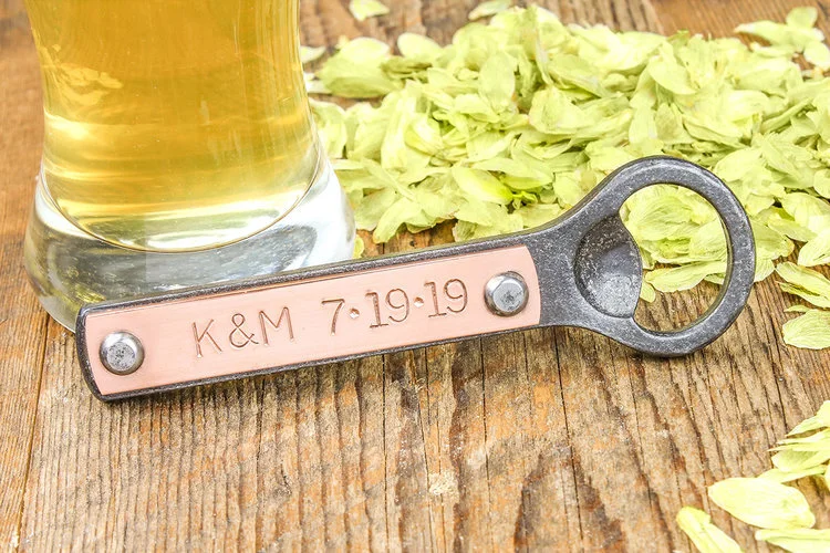 Personalized Copper Strap Bottle Opener