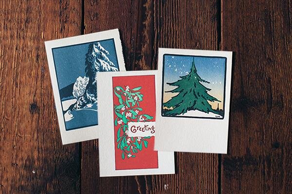 Saturn Press Holiday Cards