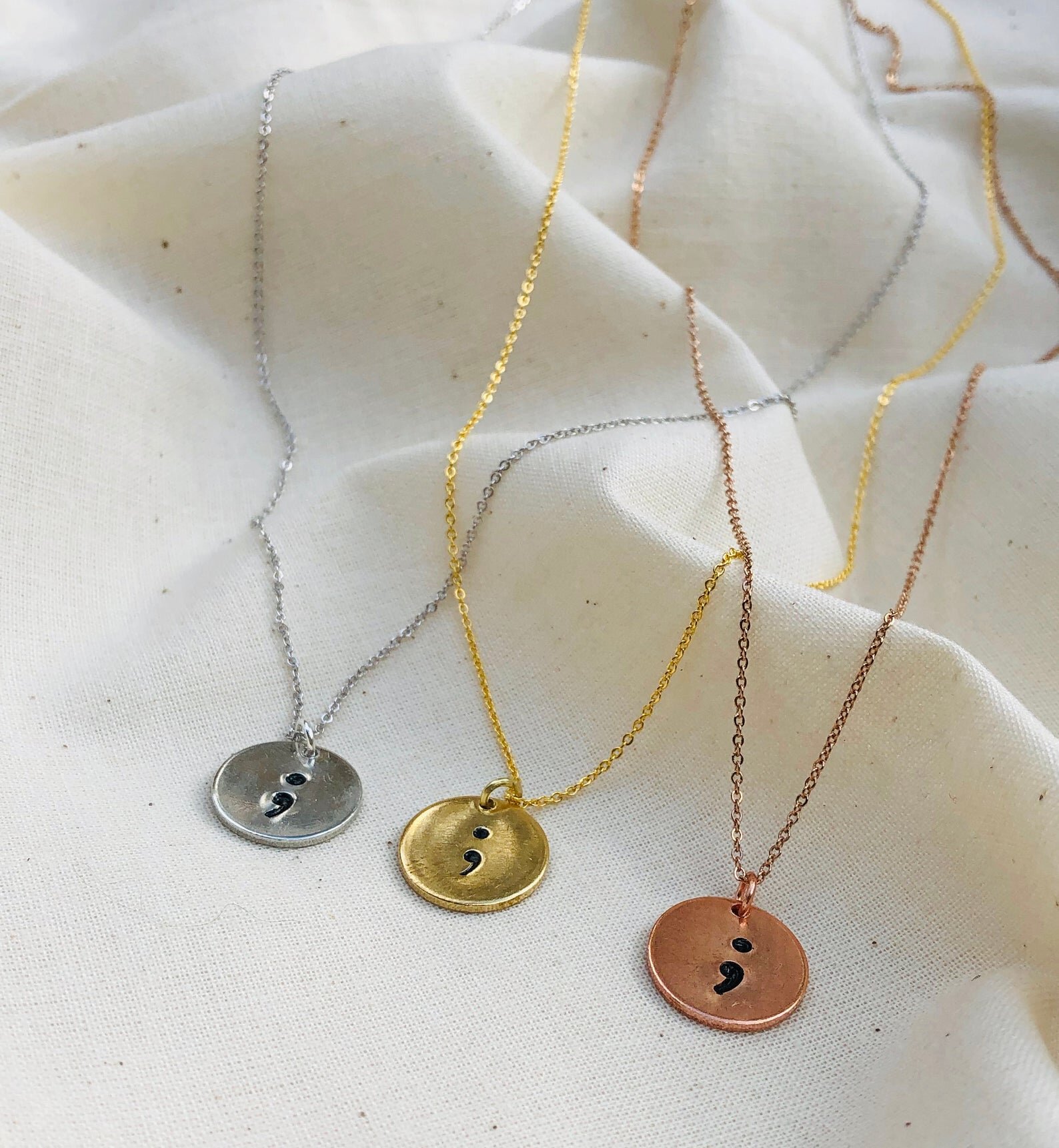 Semicolon Pendant Necklace
