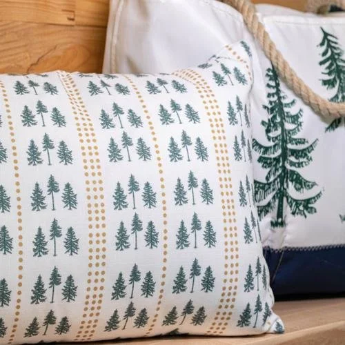 The Pines by The Woods Maine Indoor/Outdoor Pillow