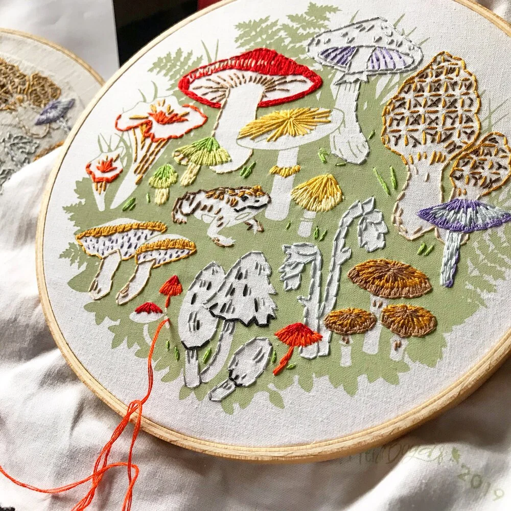 Mushroom Ring Embroidery Kit