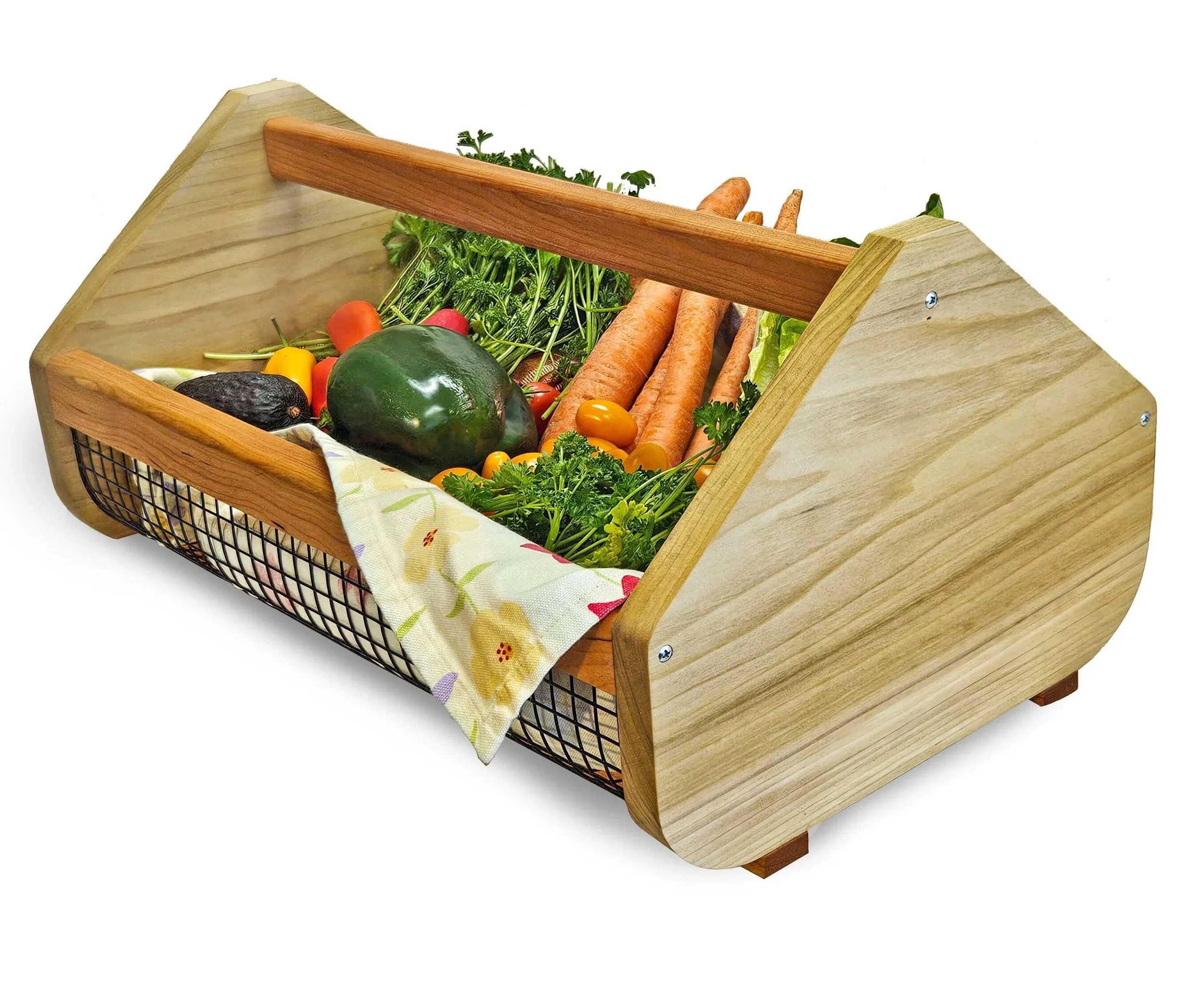 Solid Wood Garden Basket