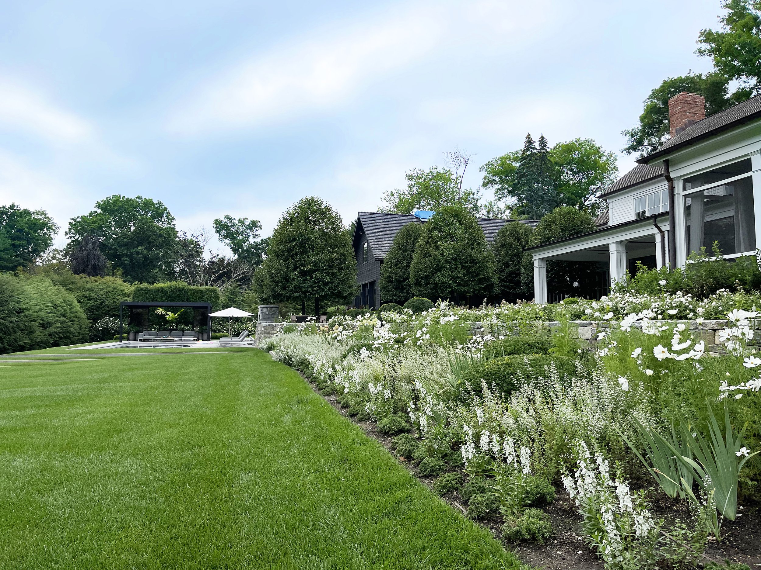 Landscaped perennial borders