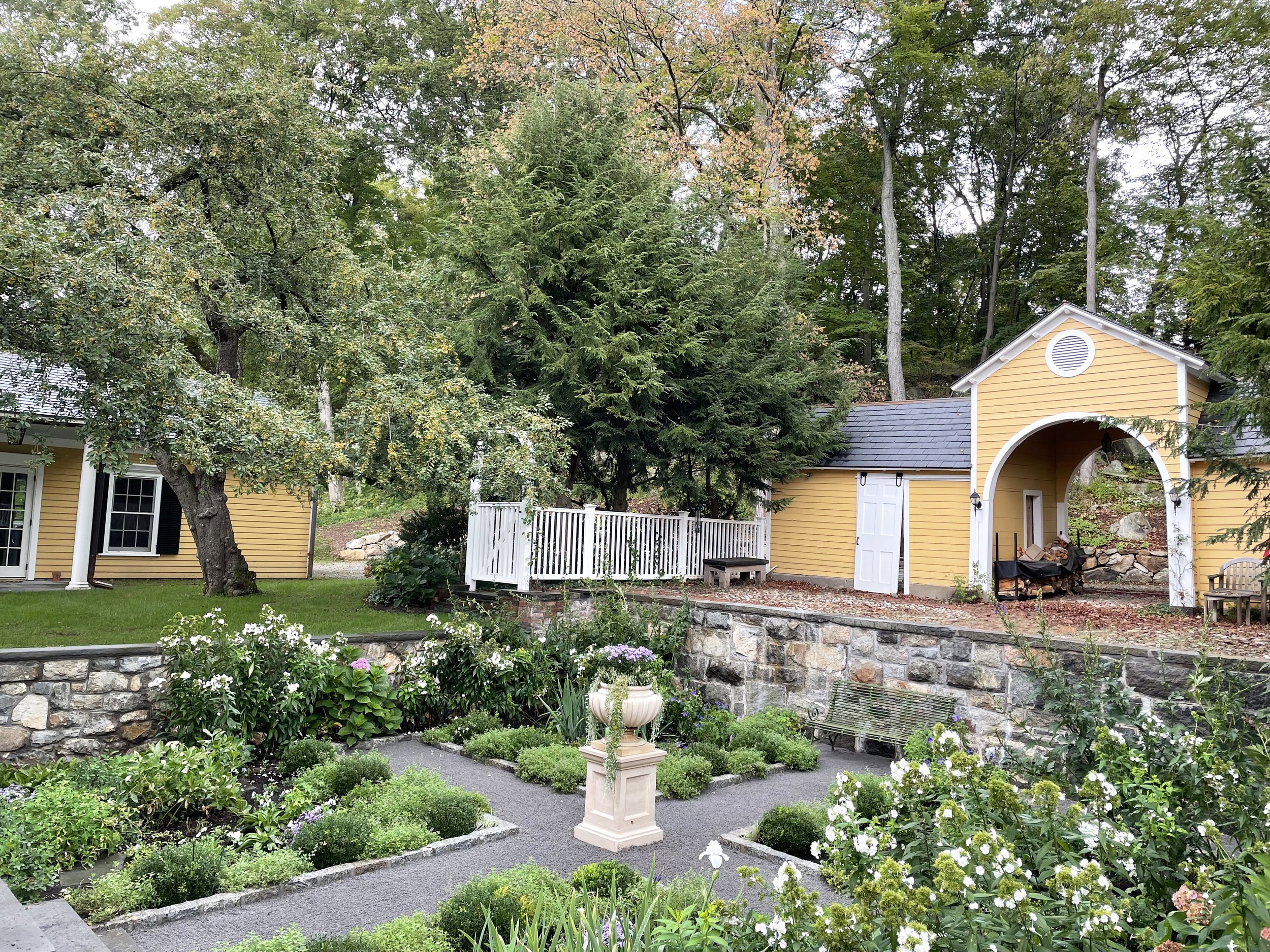 Landscape design for formal perennial garden beds