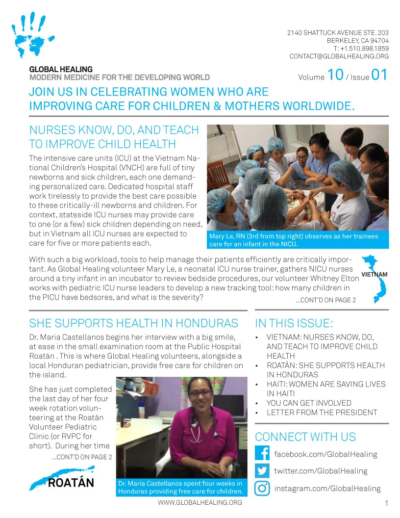 Global Healing Newsletter