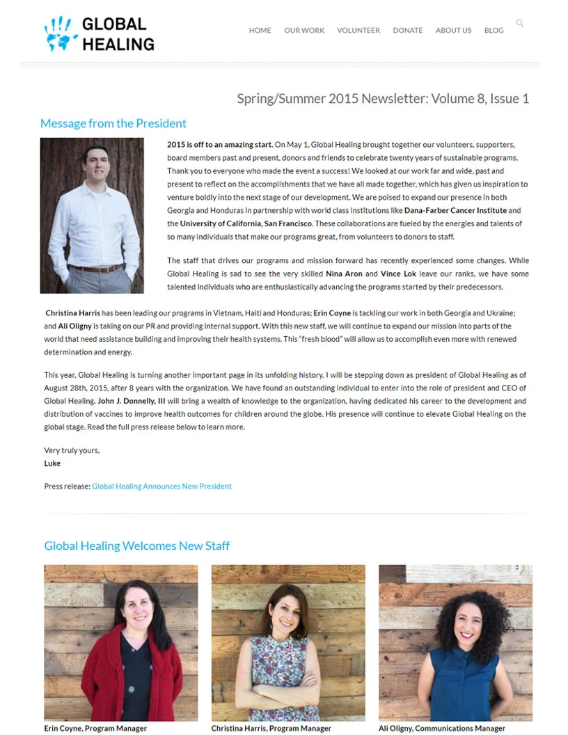 GH Spring 2015 Newsletter v9i1