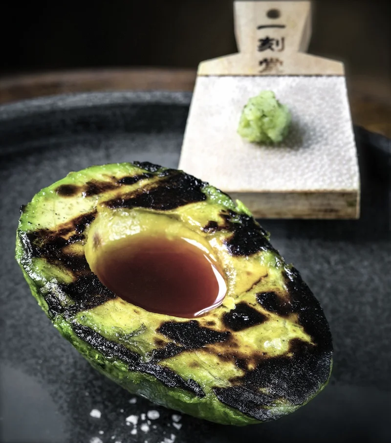 Mattei's Asian-Inspired Grilled Avocados With Ponzu + Fresh Wasabi