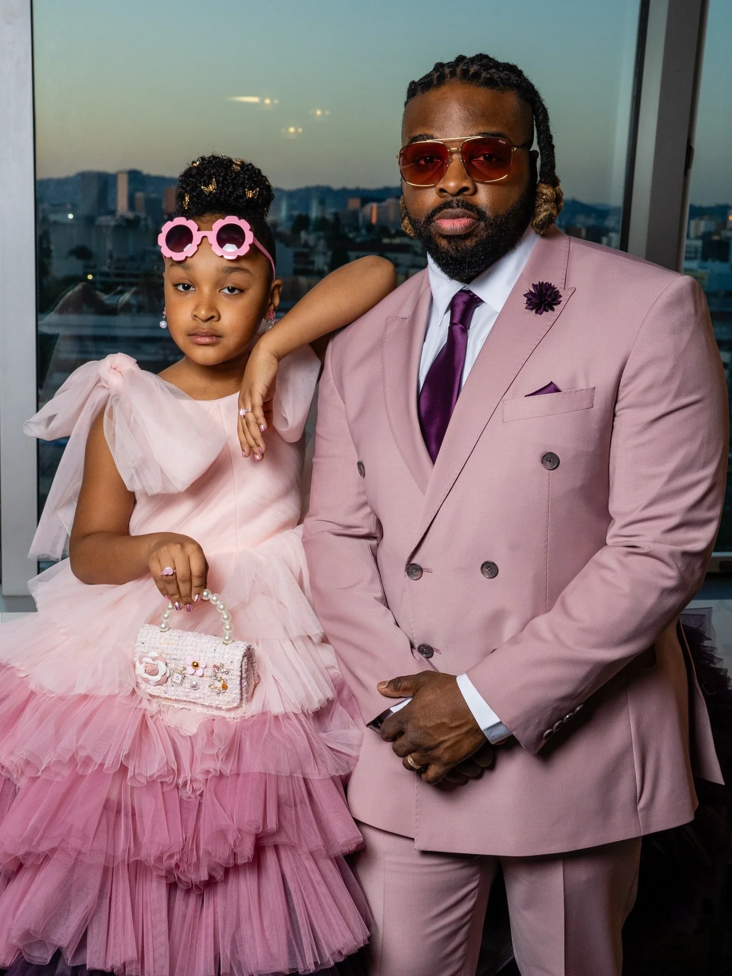 Pre-Grammy Photoshoot with @sampoppshoots 
Styled by @whimzikalstyle | My Hair @loctherapyy 
Aura&rsquo;s hair @e._moneek #grammys #grammyawards