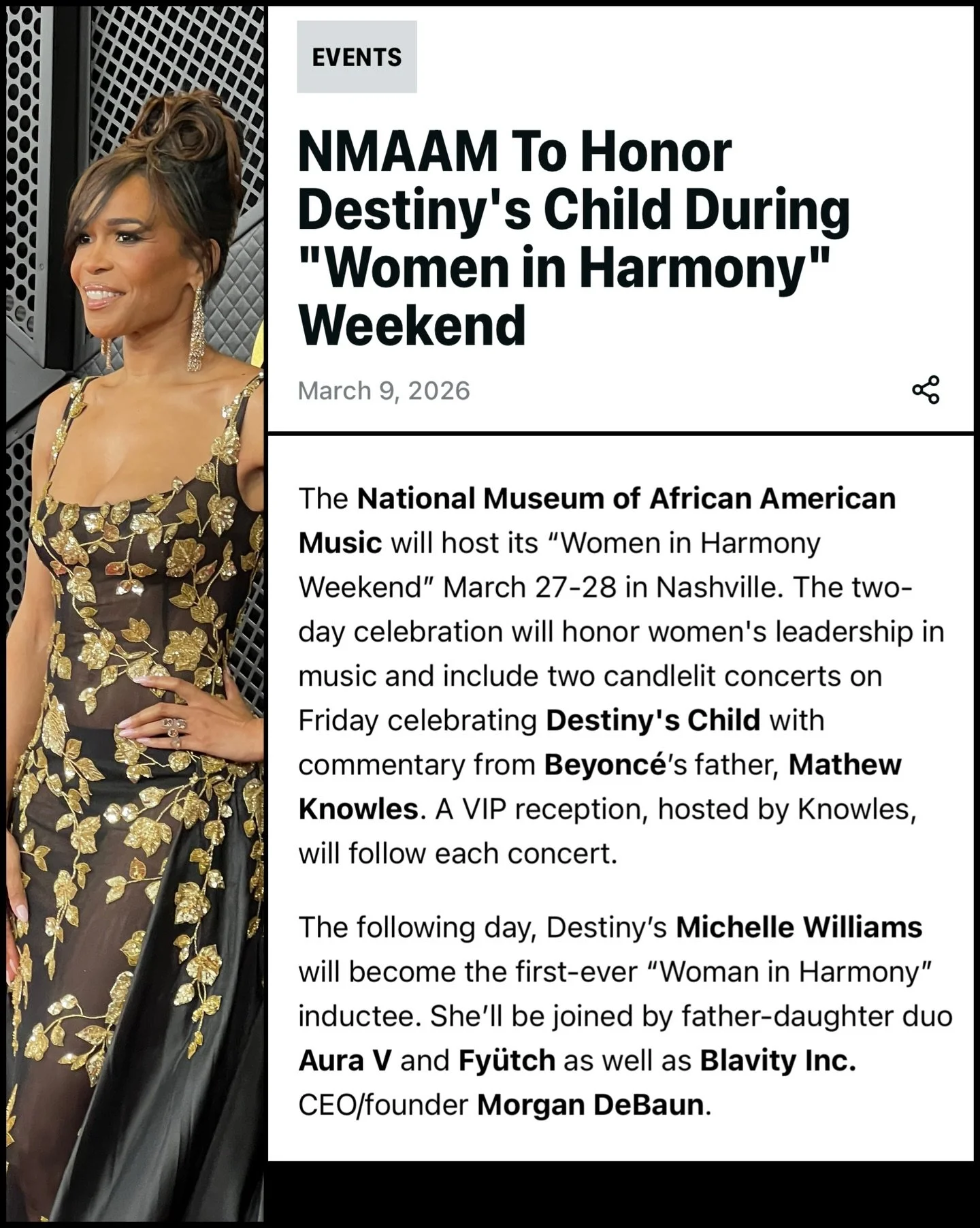 Honored! 😳😱🤩 More details to come
Thank you @thenmaam we are so excited!
Article Courtesy of hitsdailydouble.com