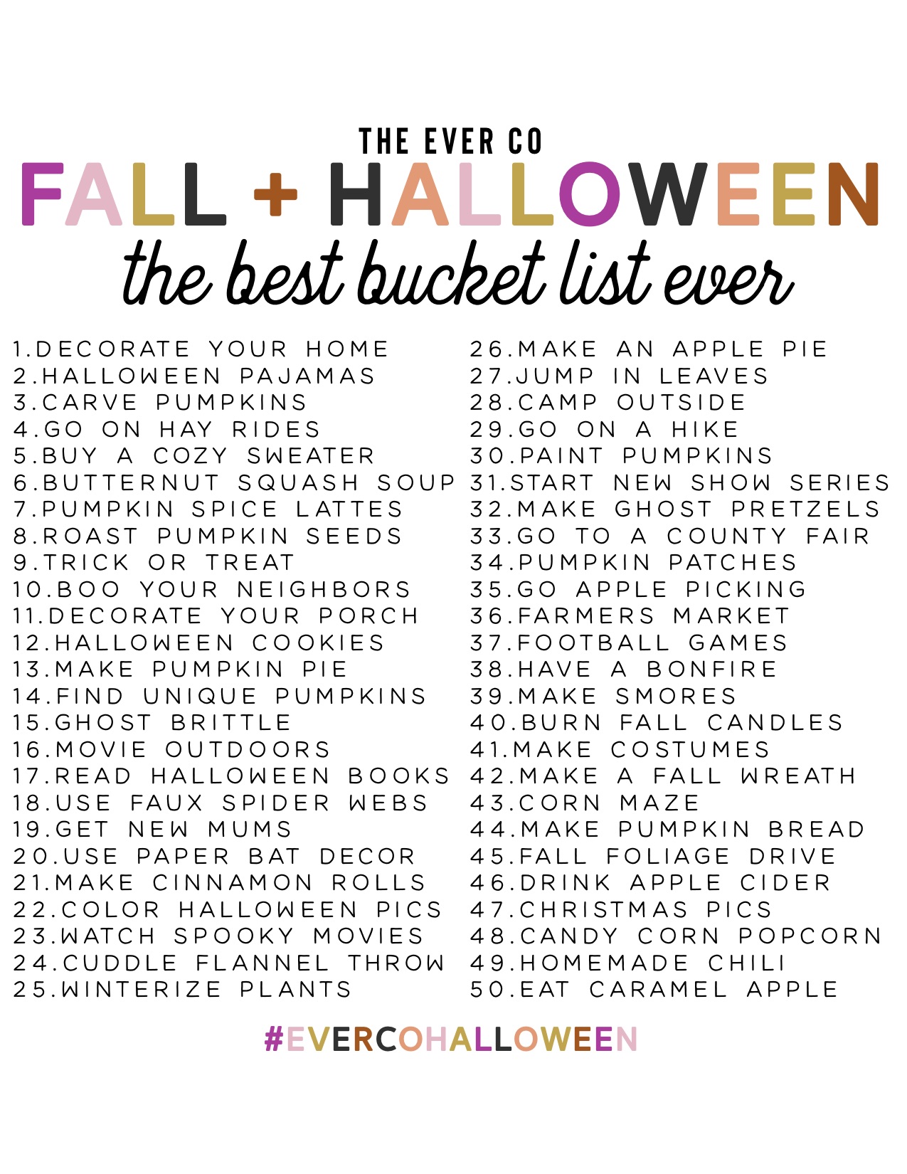 October Bucket List — Live Well by Kimmy
