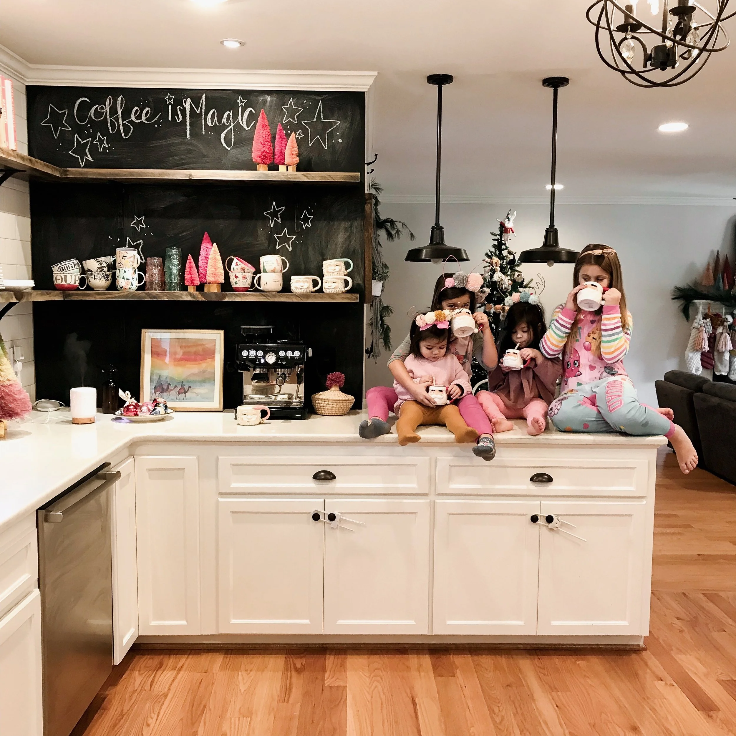The coffee wall was quite magical this season. Our neighbors came over and enjoyed some hot cocoa with us too!
