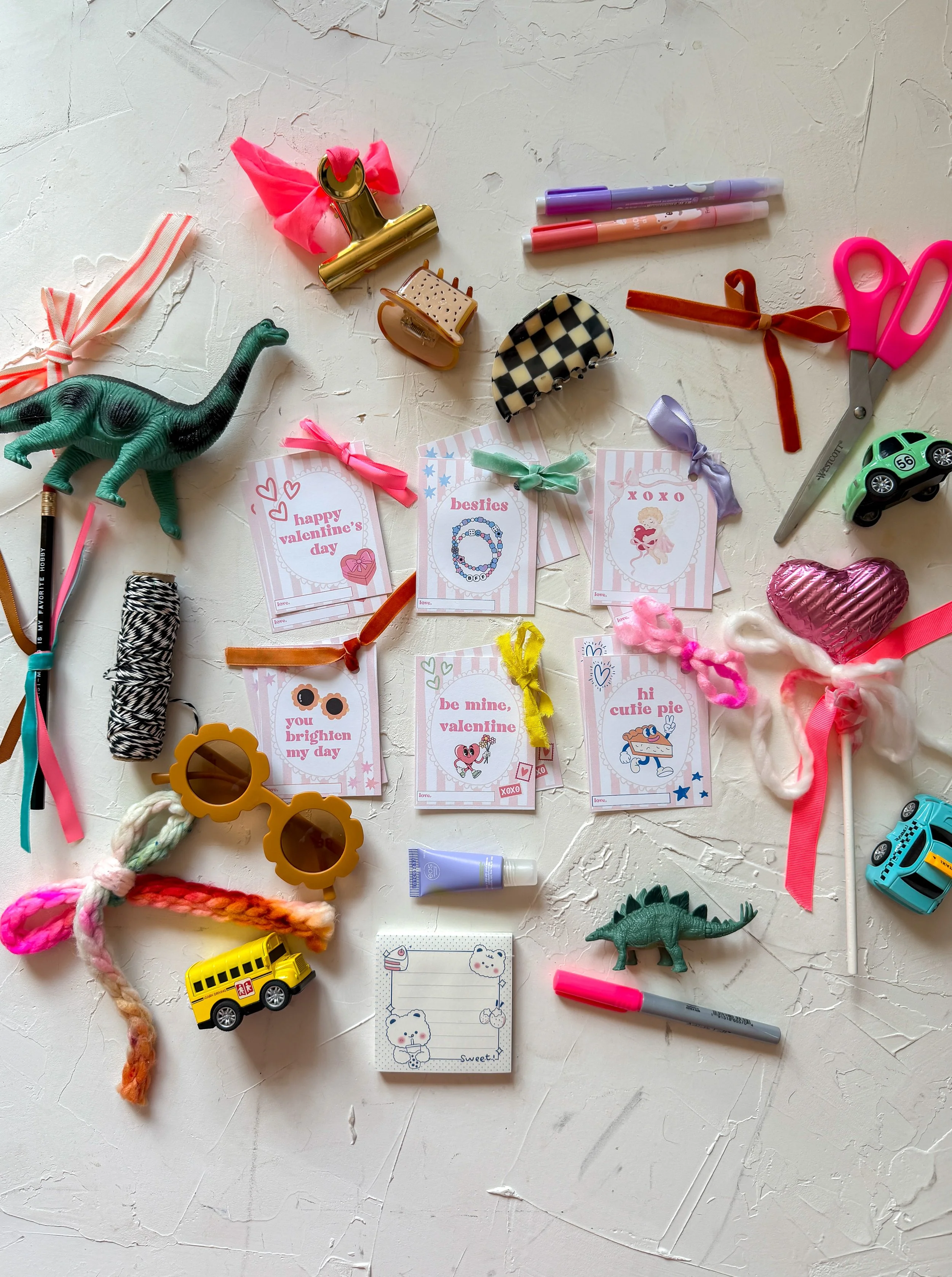 PINK STRIPE PRINTABLE VALENTINES - RACHEL FOR THE EVER CO