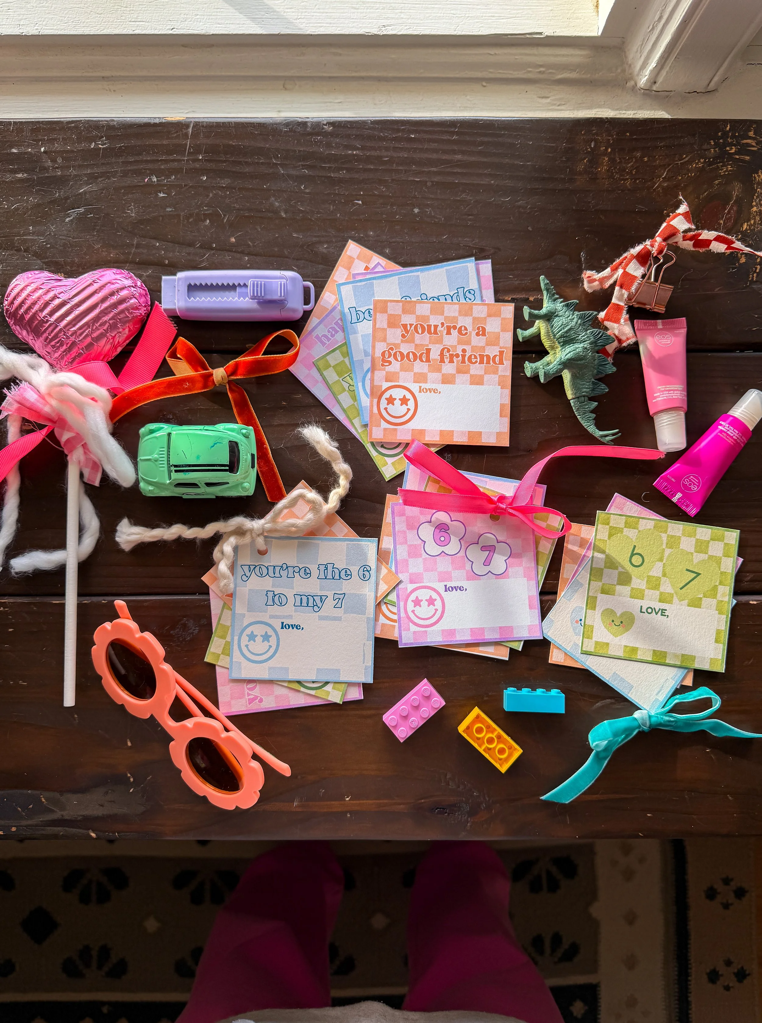 6-7 CHECKERED PRINTABLE VALENTINES - RACHEL FOR THE EVER CO