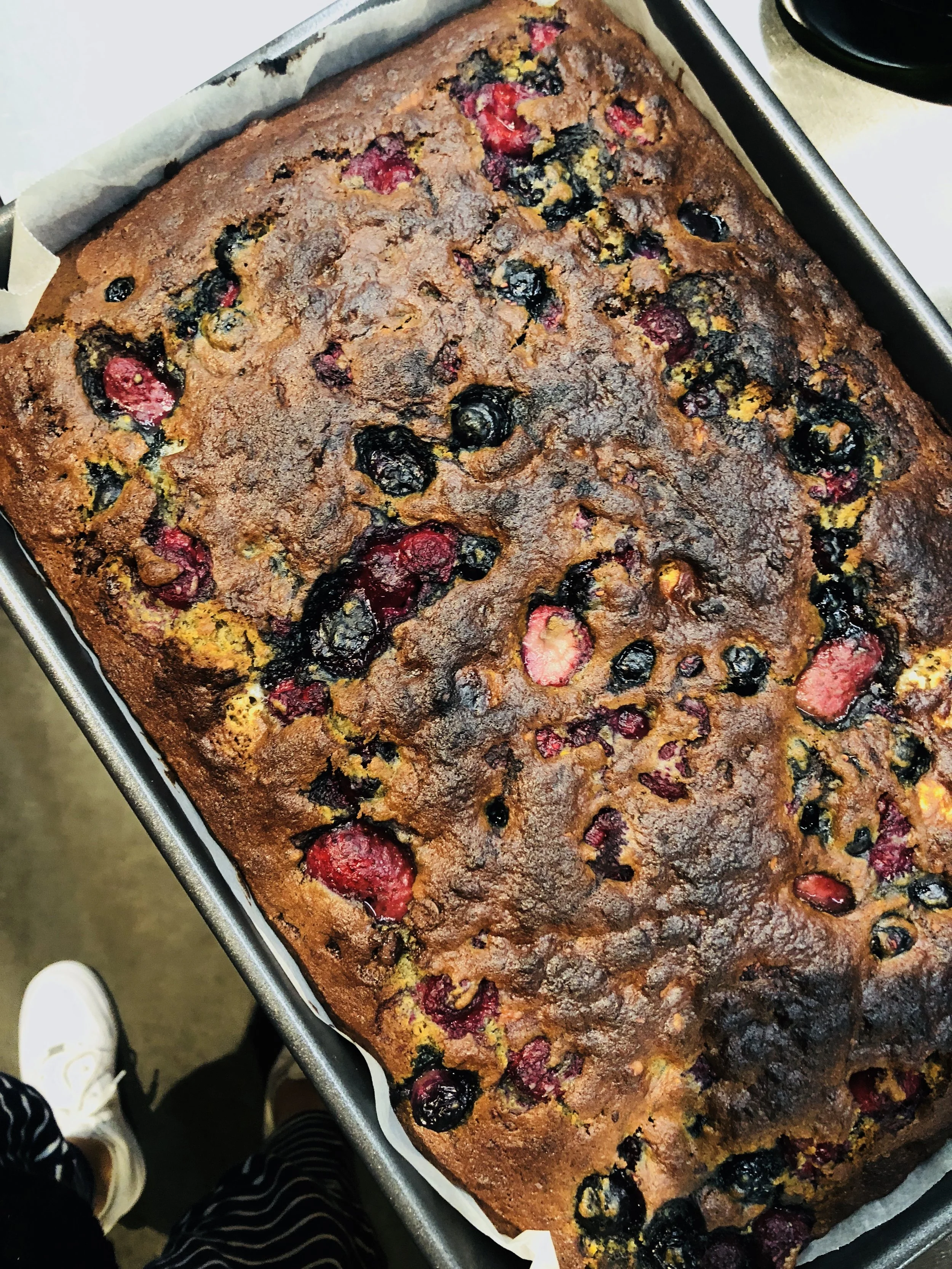 Banana Berry Loaf Cake (V/GF/DF)
