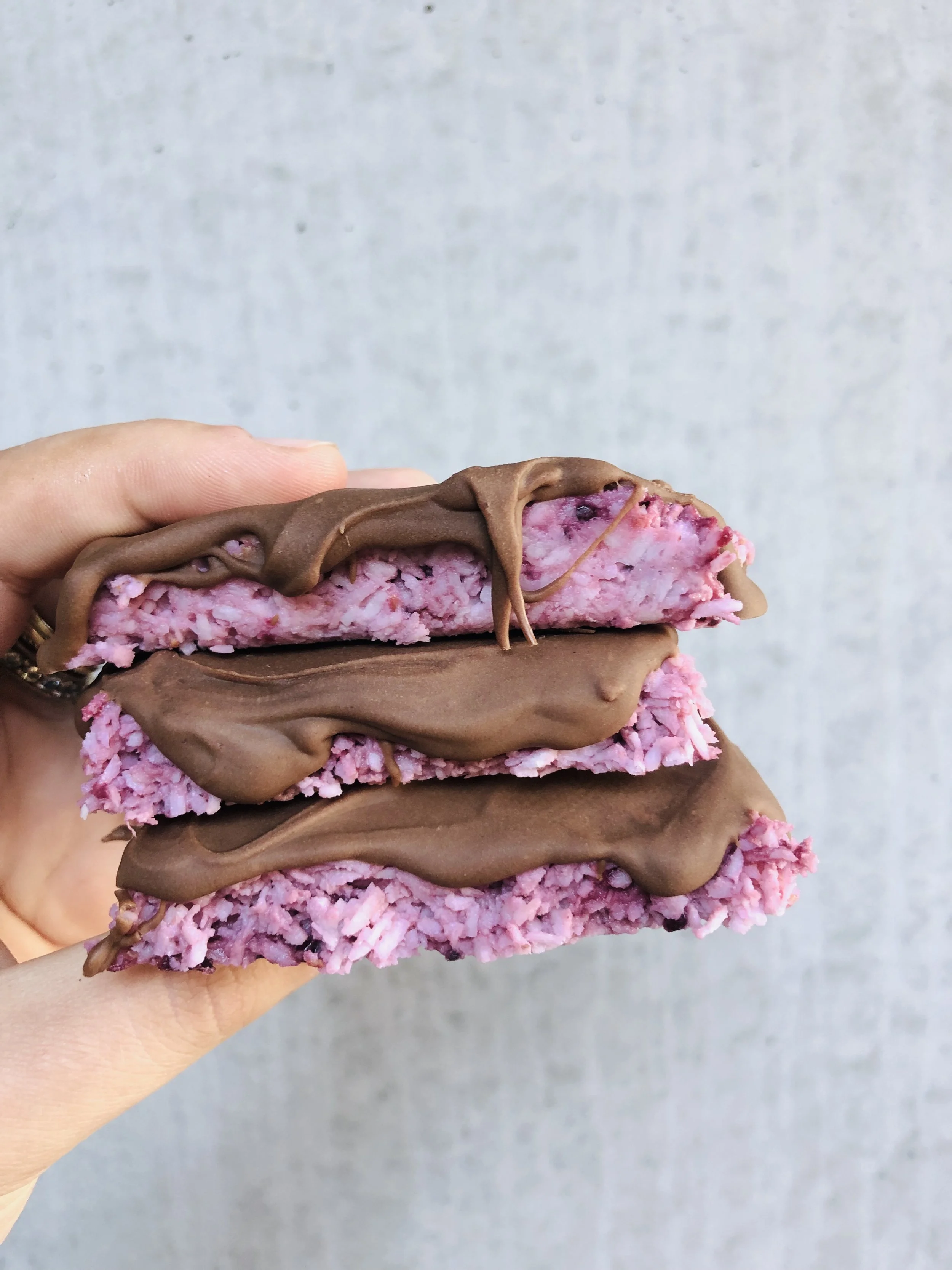 Raspberry and Coconut Bars