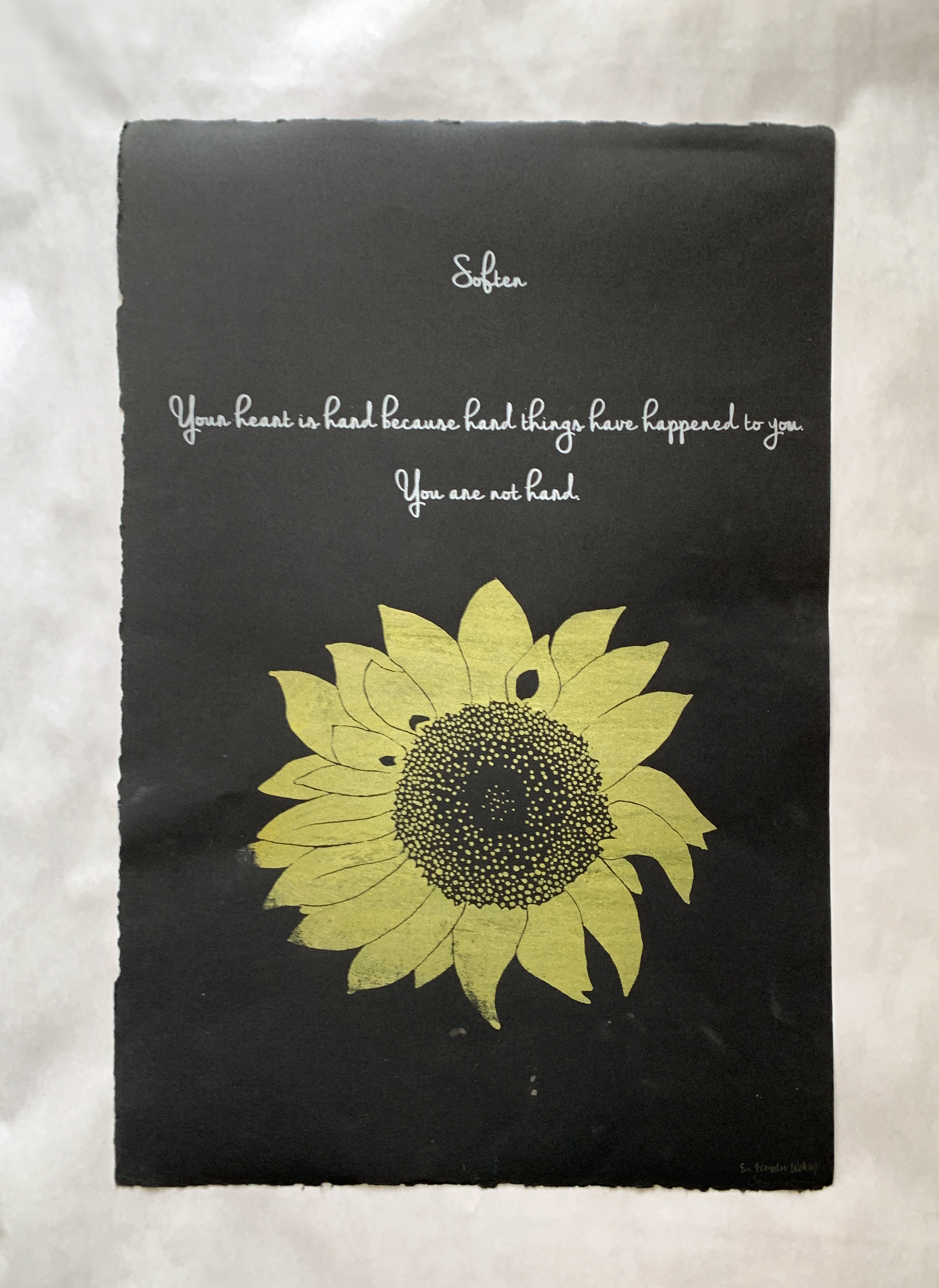 SOFTEN [screen-printed poster]