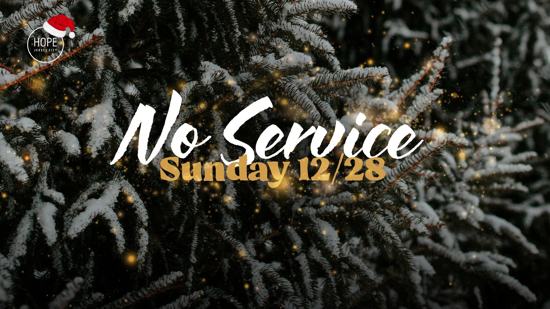 NO SERVICE ON SUNDAY 12/28