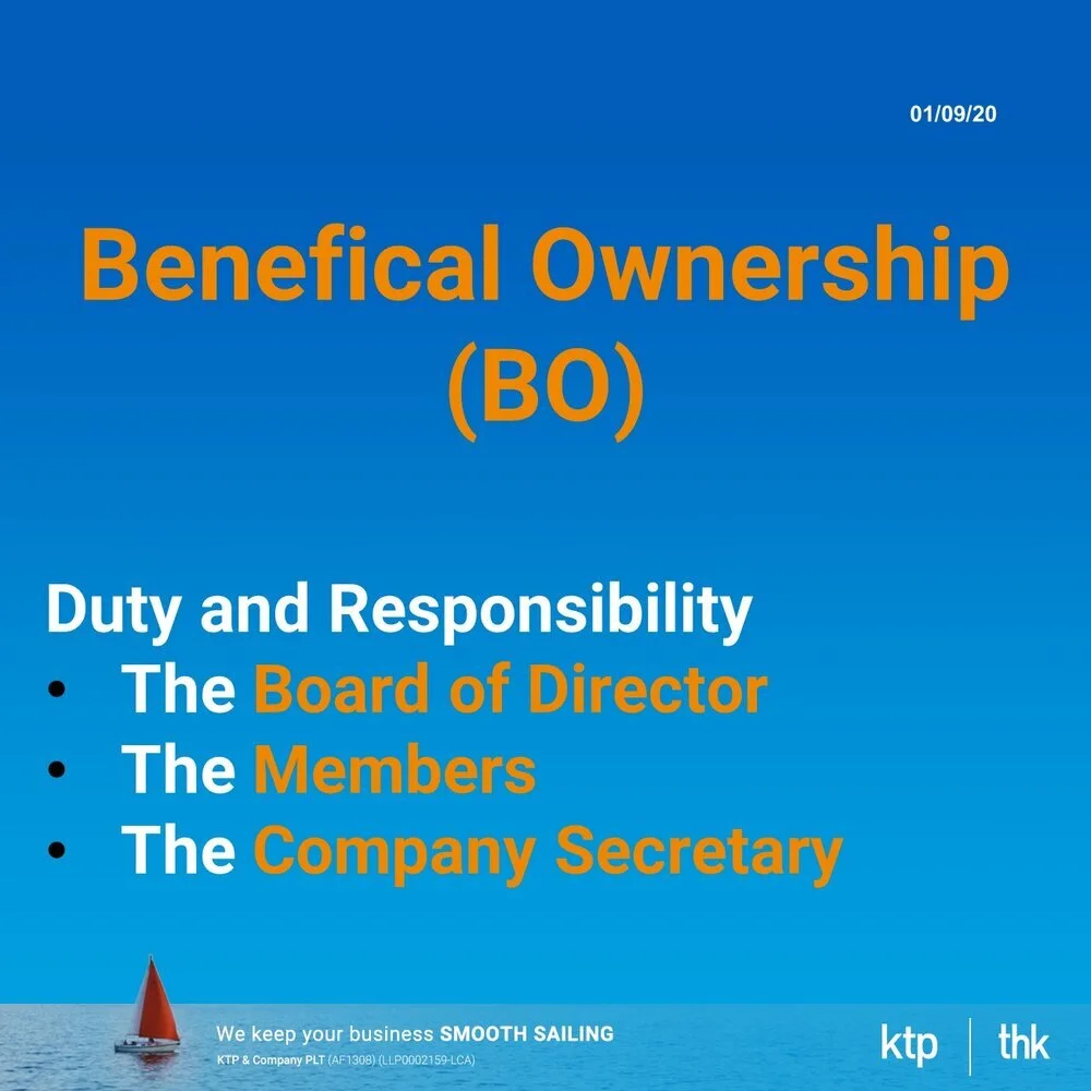 Duty and Responsibility of directors, members and company secretary under beneficial ownership