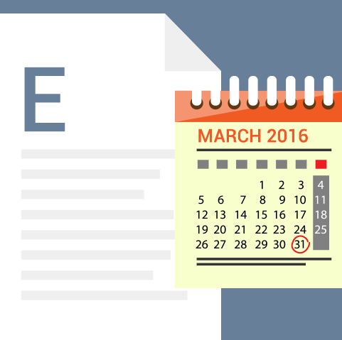 Submission deadlines of Form E Year 2015