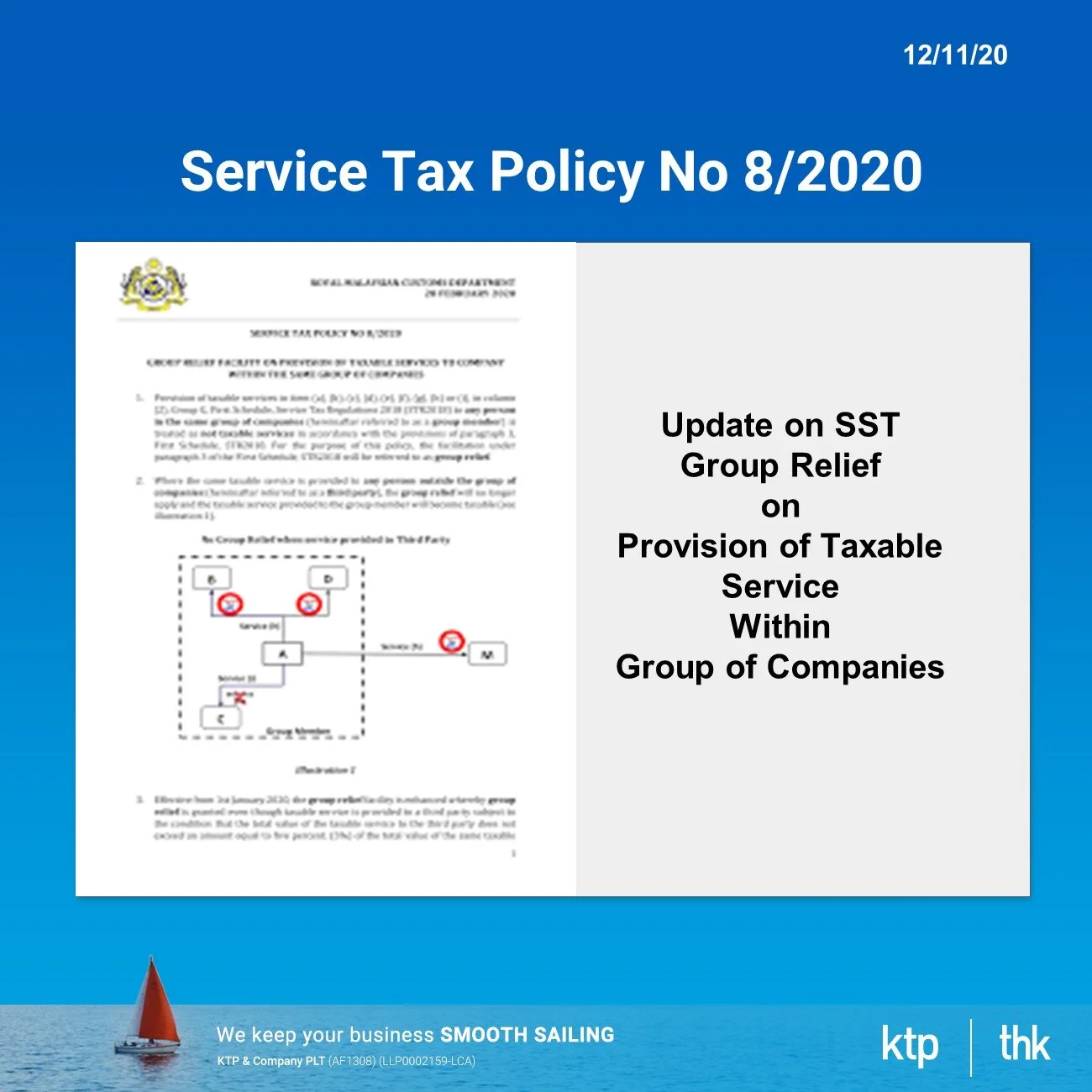 Latest Update SST  - Group Relief on Provision of Taxable Service Within Group of Companies