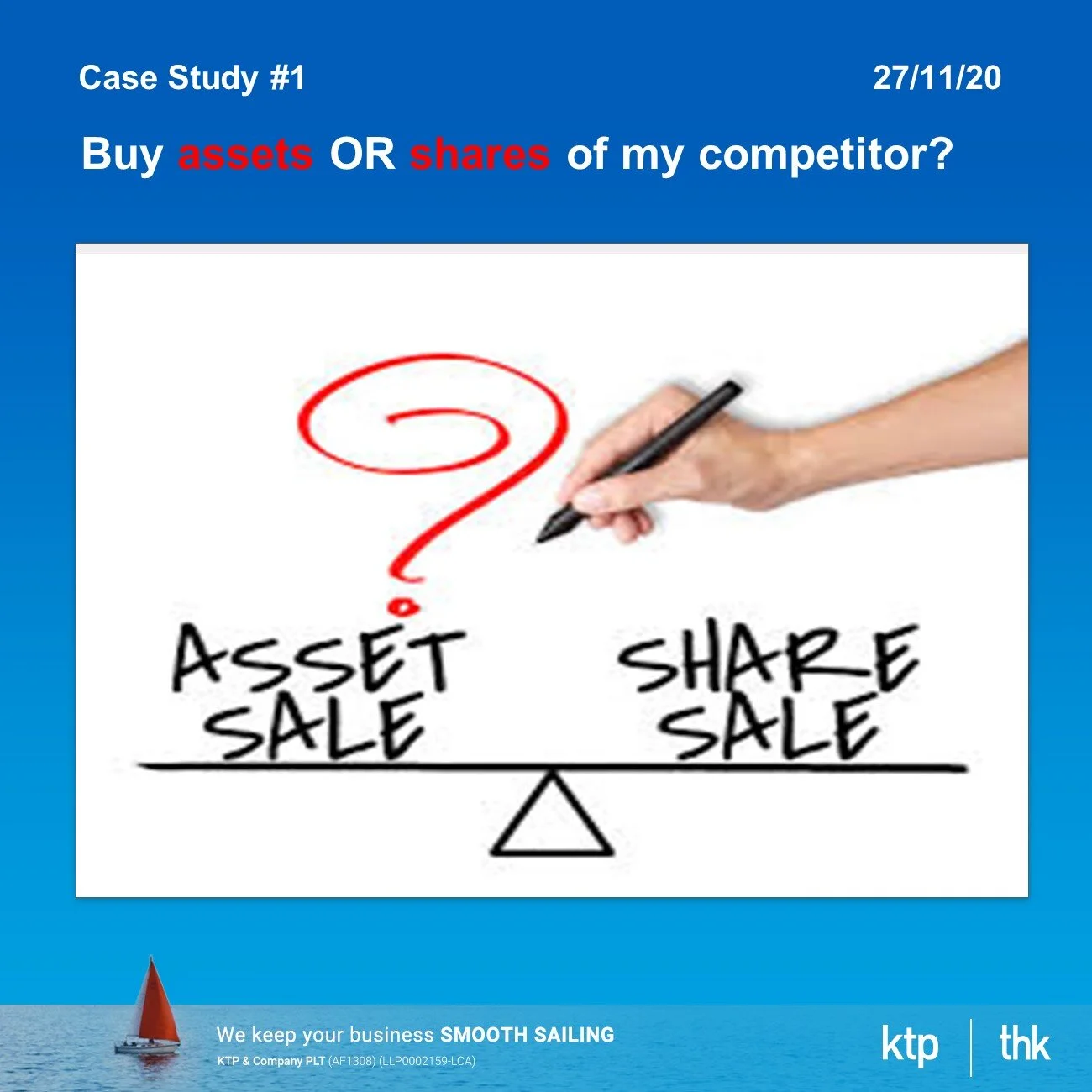 Case Study # 1 Buy assets OR shares of my competitor?