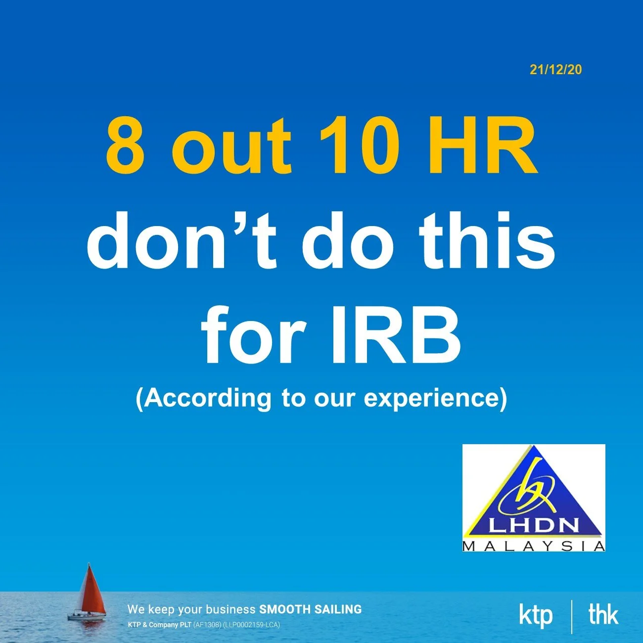 8 out 10 HR don’t do this for IRB (According to our experience)