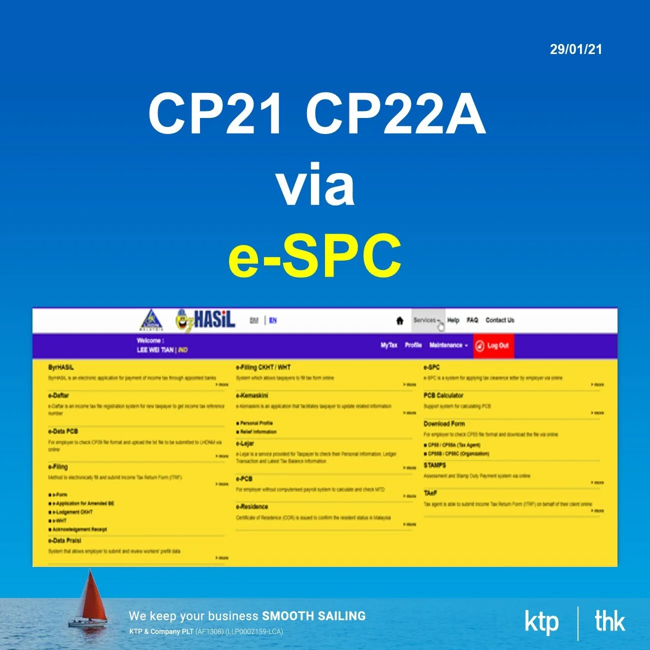 How to submit CP21 + CP 22A online via IRB e-SPC.