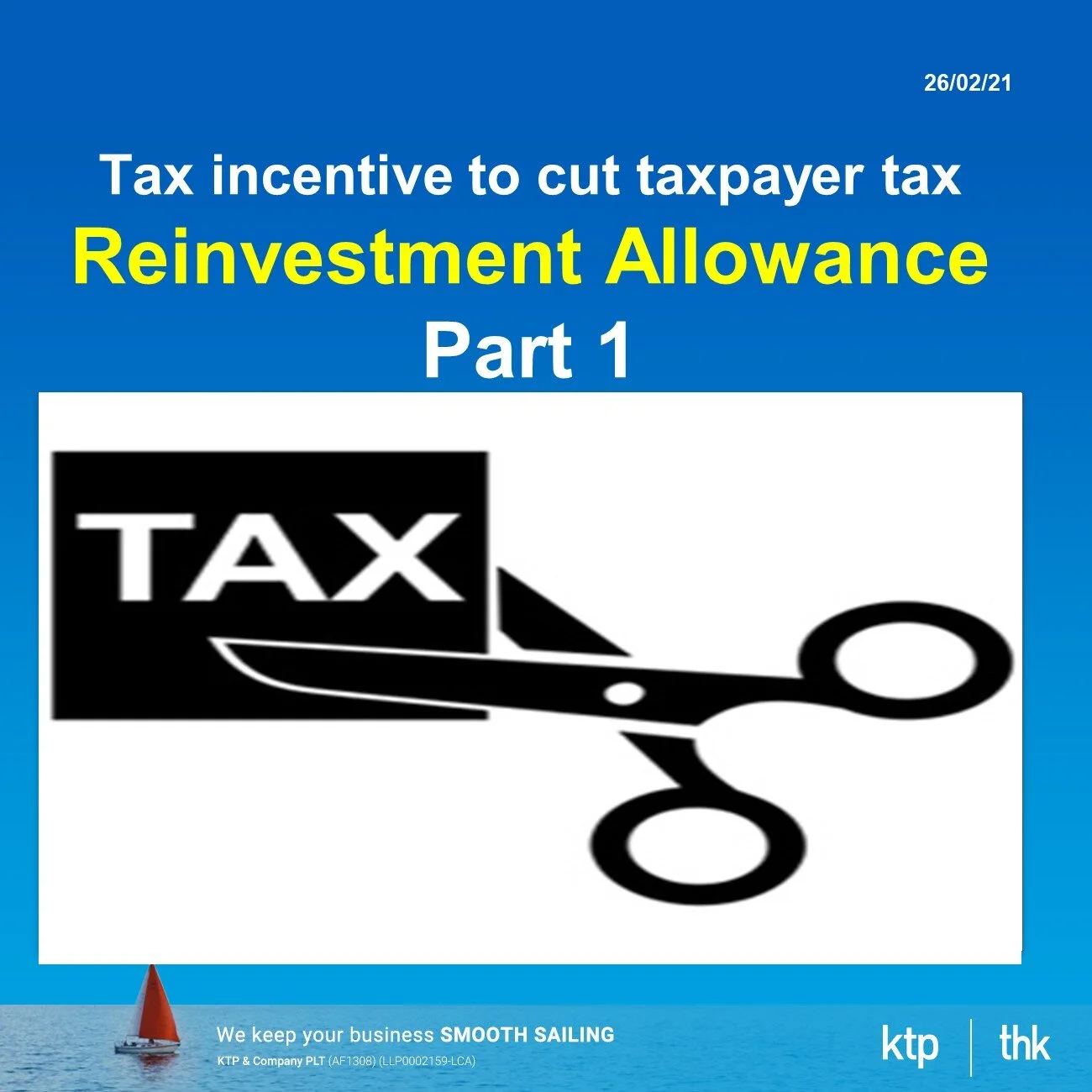 Tax incentive to cut taxpayers tax - reinvestment allowance Part 1