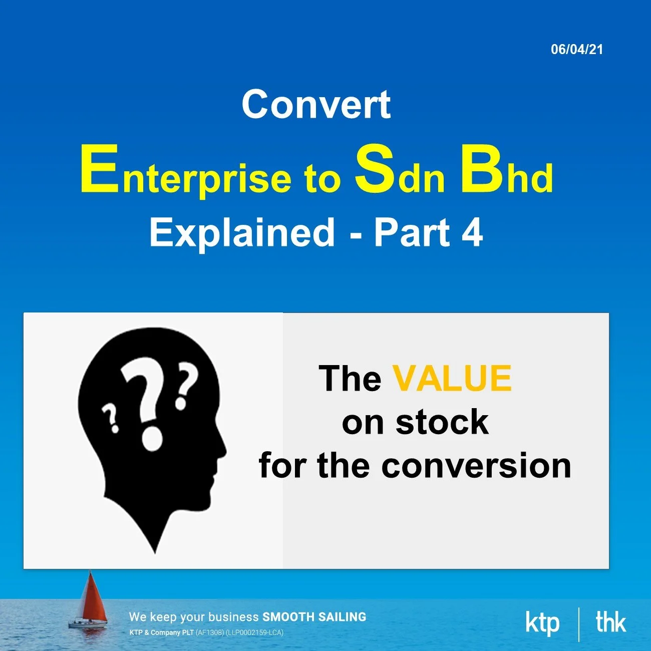 Convert Enterprise to Sdn Bhd Part 4 ... Valuation of Stock