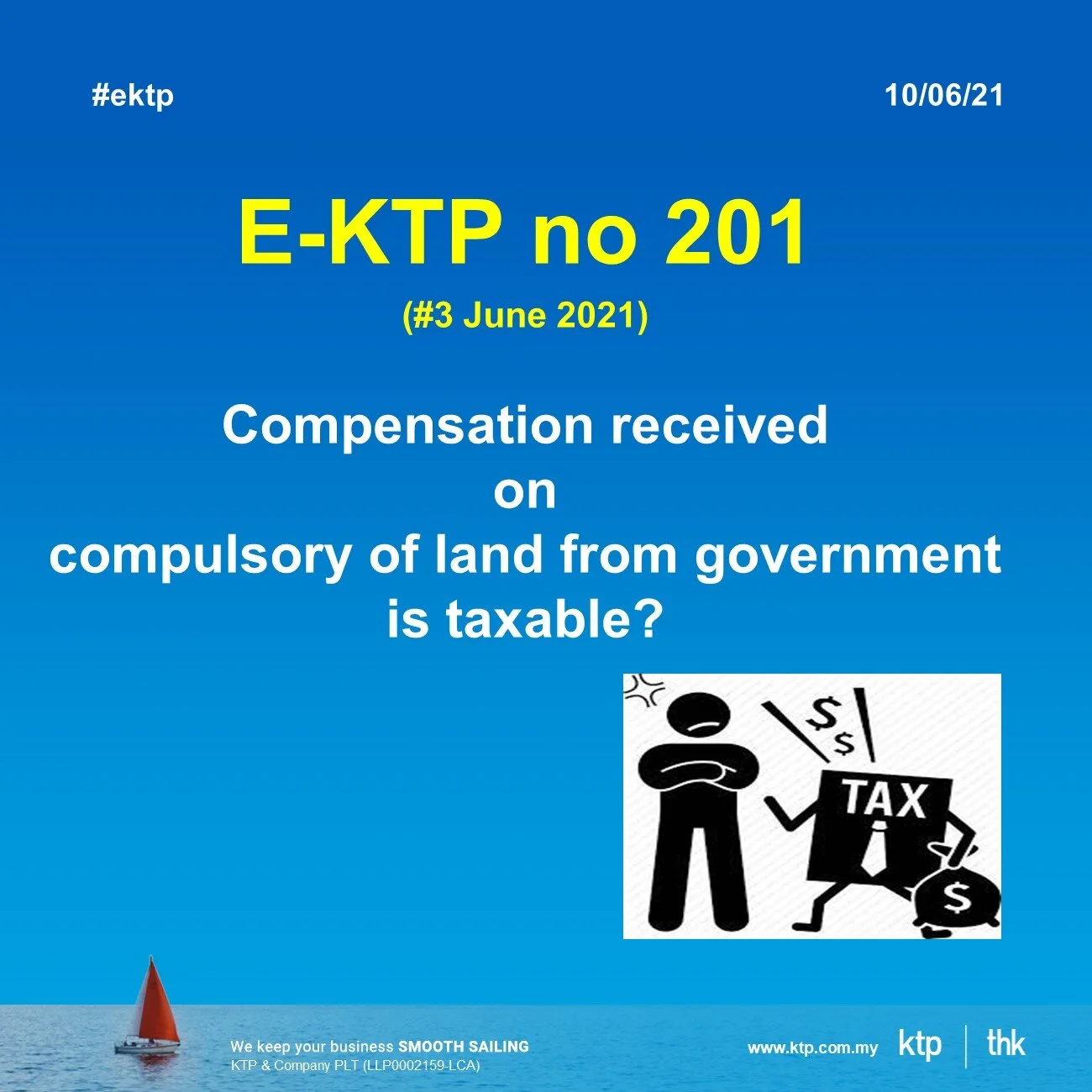 Compensation received on compulsory of land from government is taxable?  