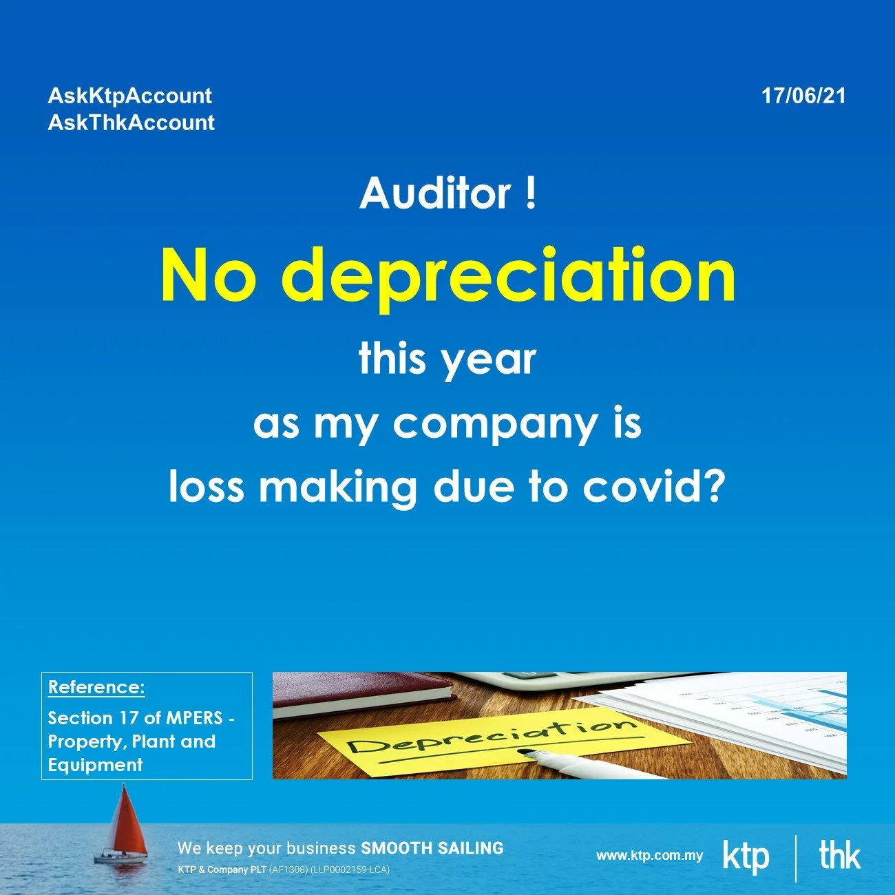 Can i don't charge depreciation of fixed assets?
