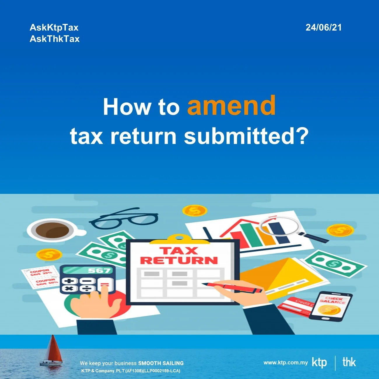 Procedure to amend tax return submitted