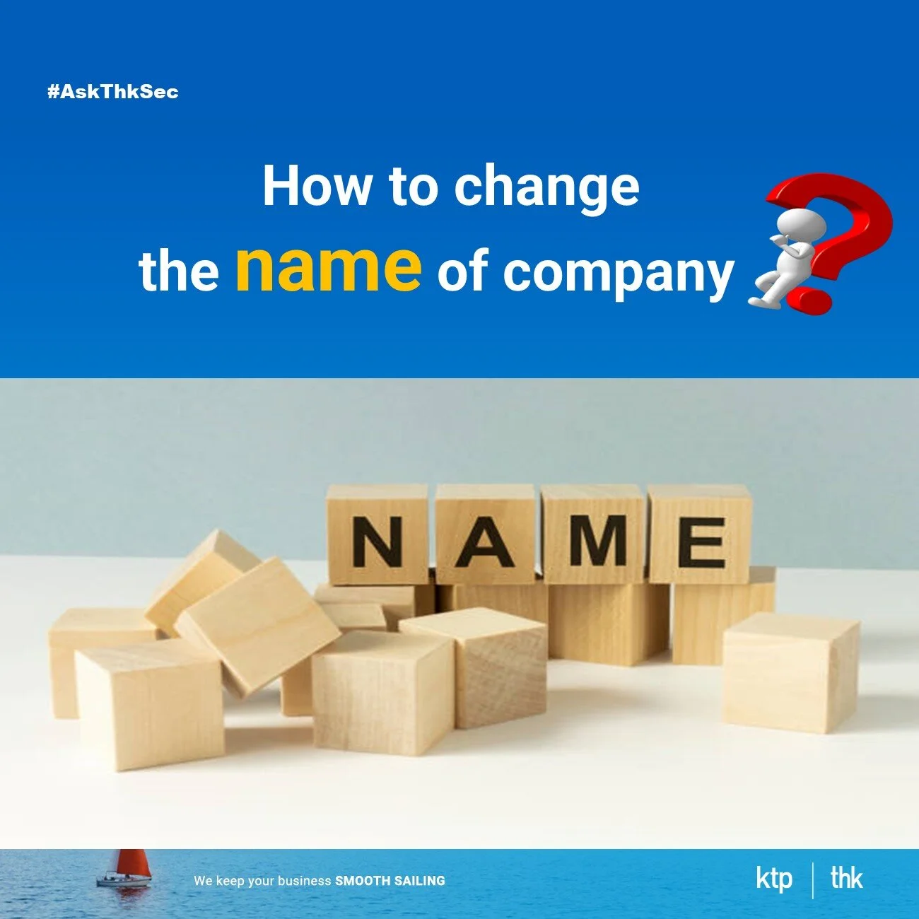 Step by step to change the name of company