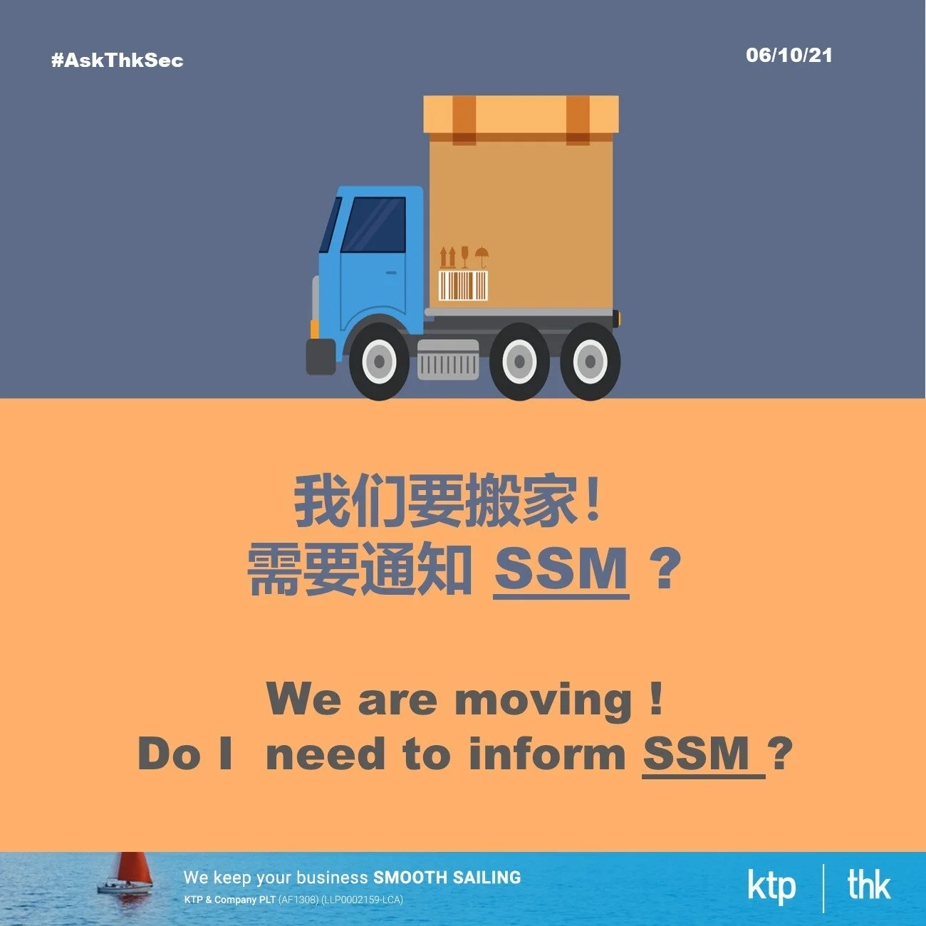 Notification of changes of address to SSM 