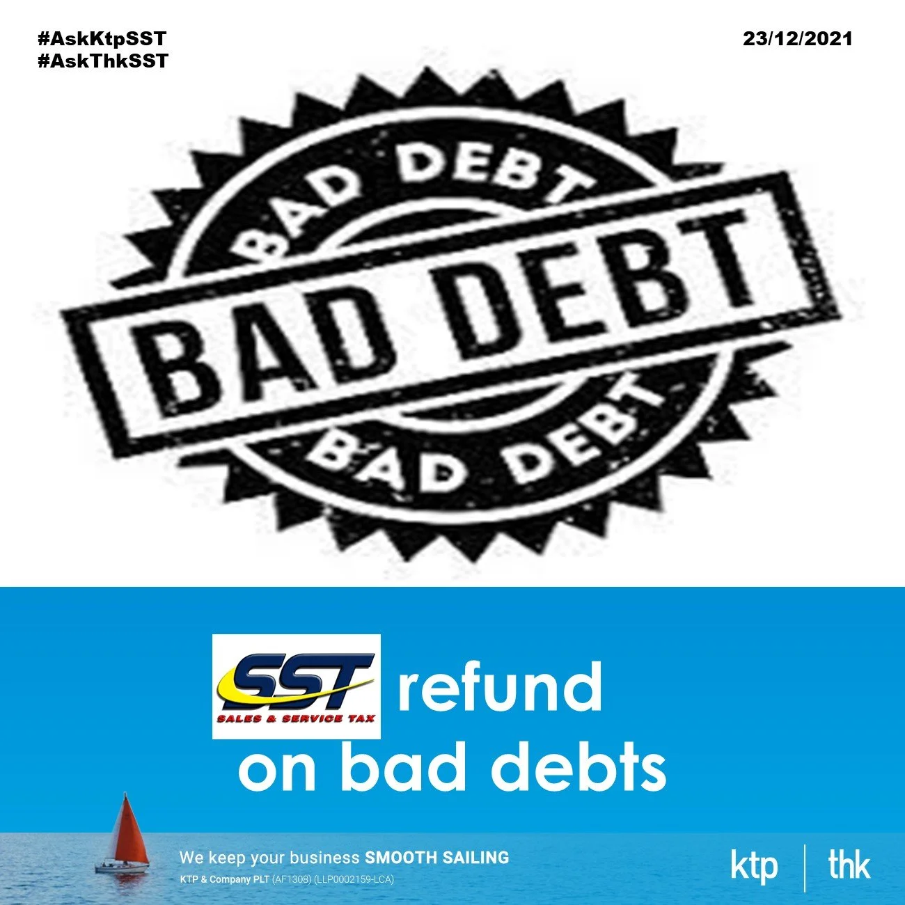 SST refund on bad debts