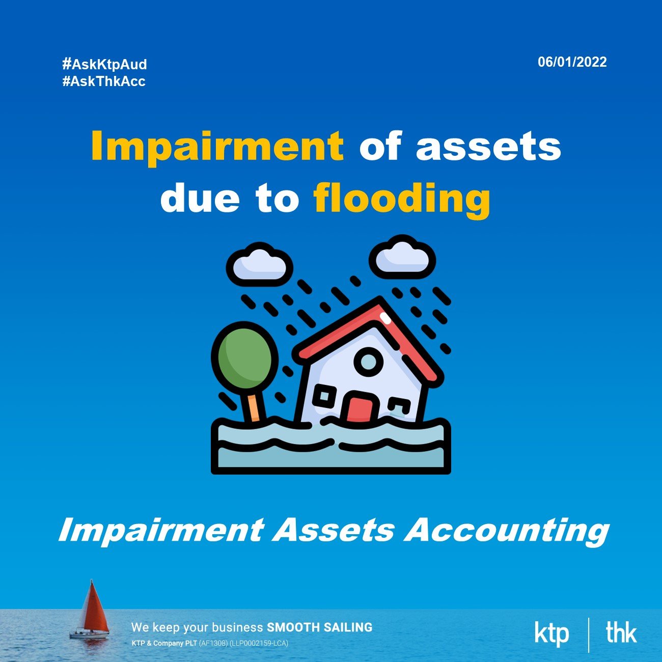 Impairment of assets due to flooding