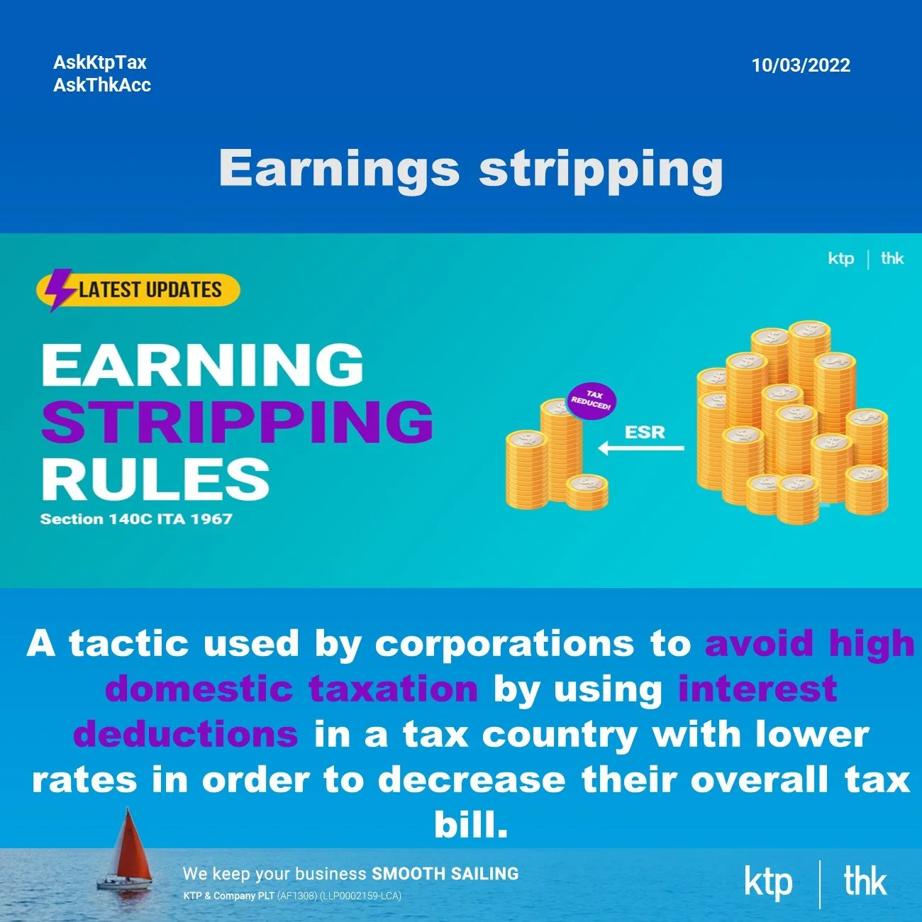 Update on Earning Stripping Rule (ESR)