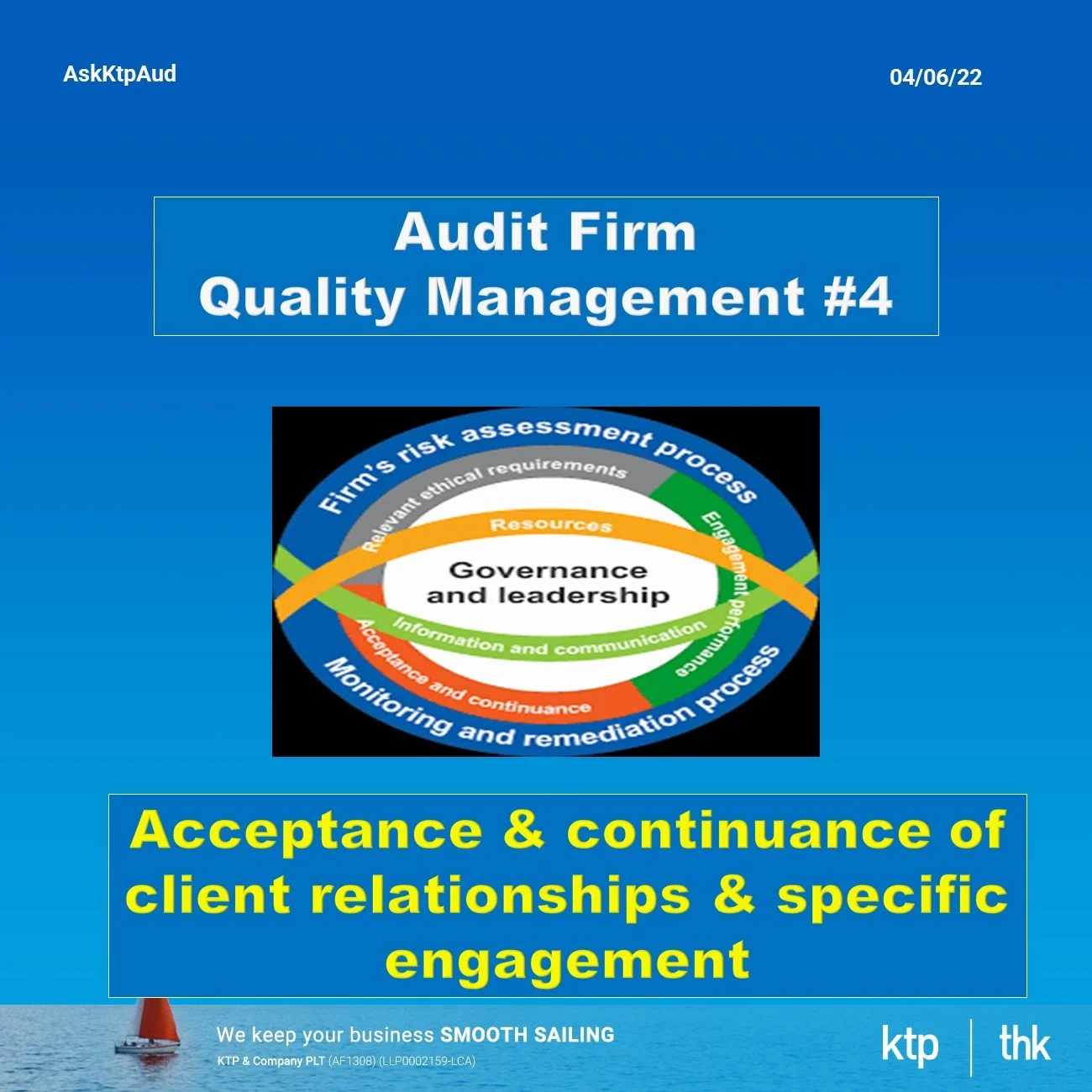 ISQM - Acceptance &amp; continuance of client relationships &amp; specific engagement