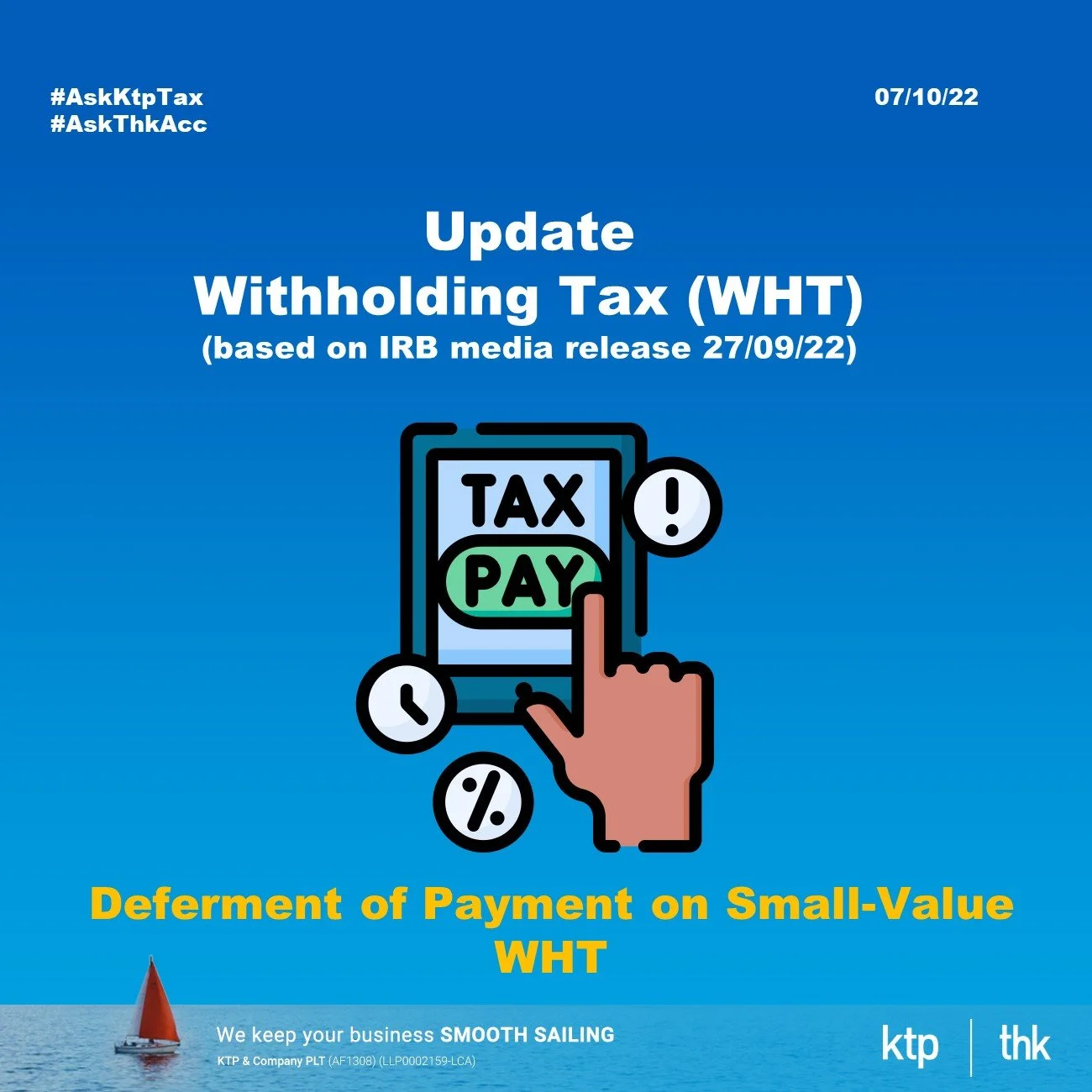 Small Value Withholding Tax Payment (update)