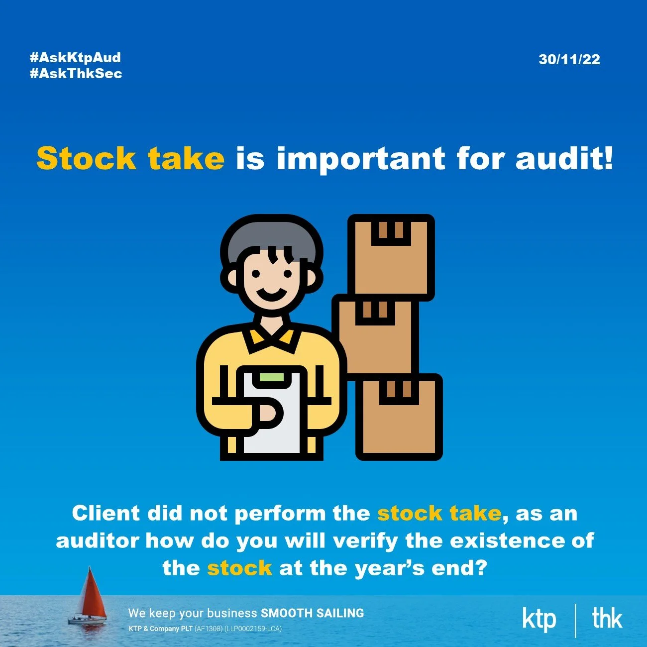 Stocktake Is Important For Audit.