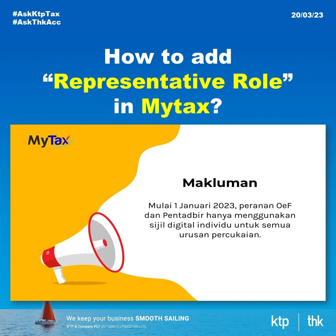How to add "Representative Role" in Mytax?
